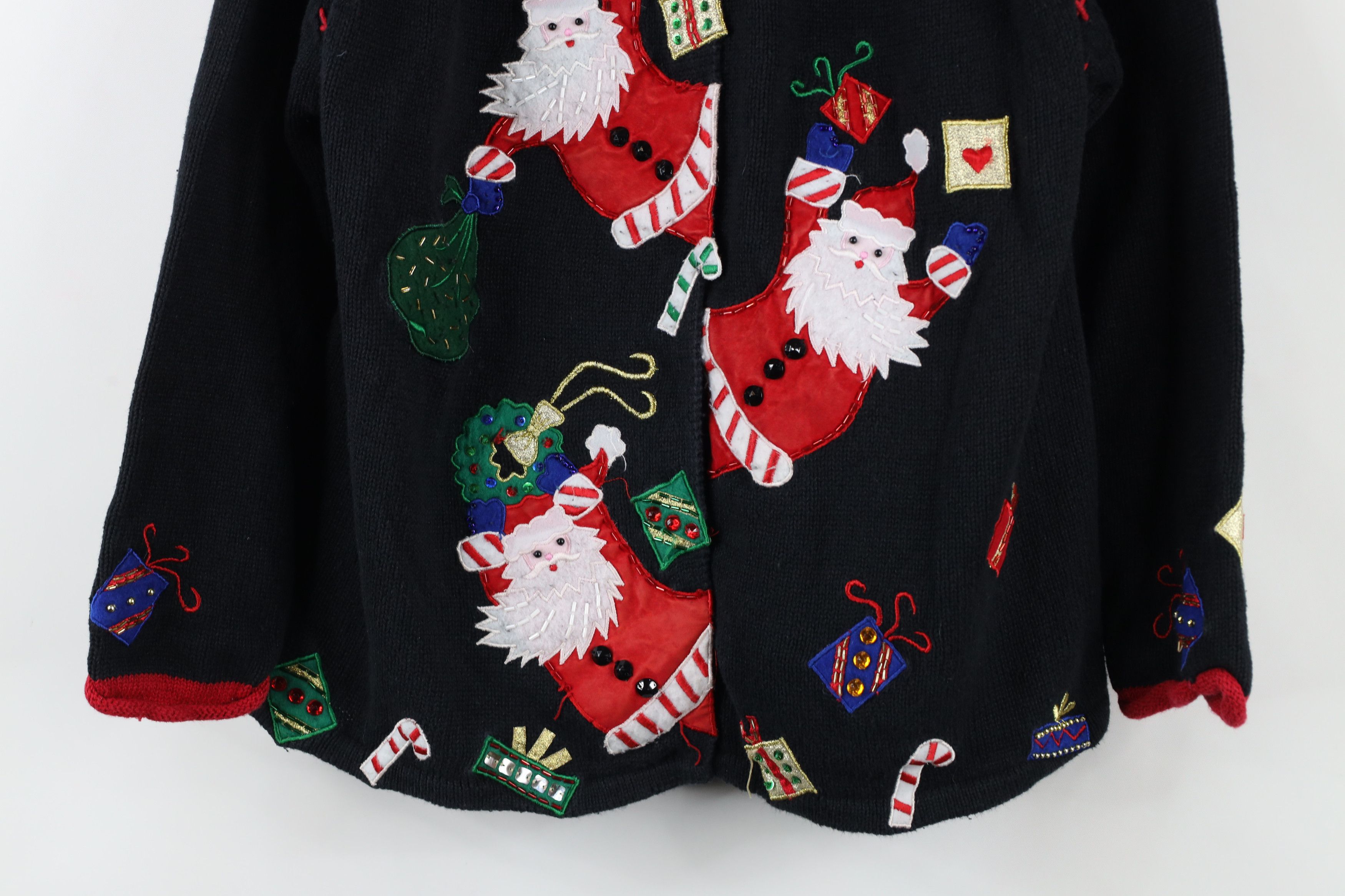 Vintage Vintage Y2K 2004 Christmas Santa Claus Cardigan Sweater Size M / US 6-8 / IT 42-44 - 3 Thumbnail