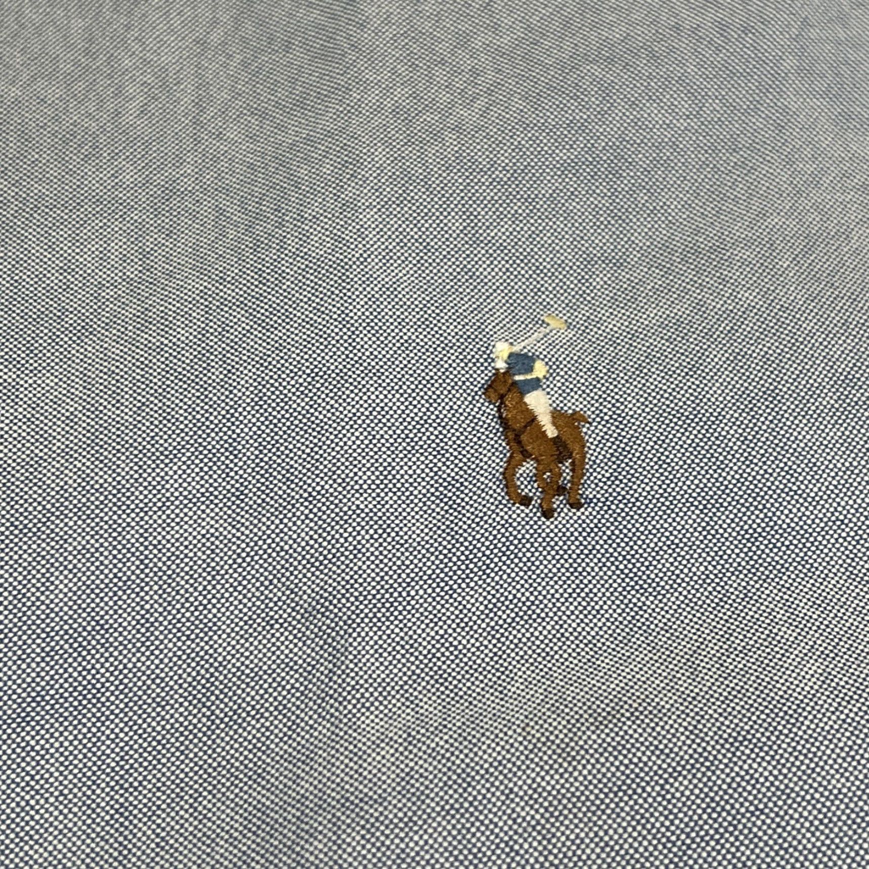 Ralph Lauren VINTAGE Ralph Lauren Button-Down Dress Shirt Men 18 34/35 Blue Cotton Pony Logo Classic Preppy Mens Size 48R - 2 Thumbnail