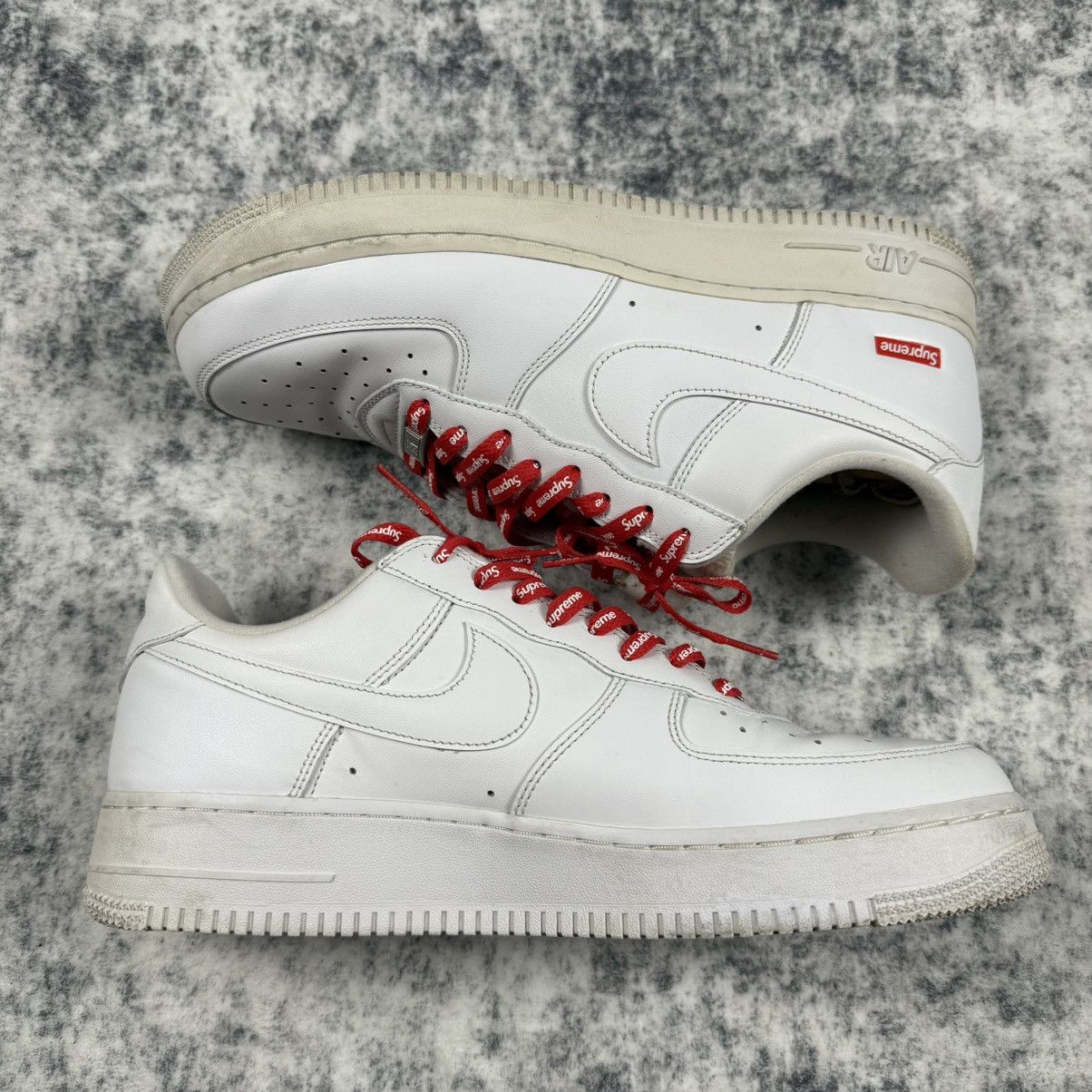 Nike Nike Air Force 1 & Supreme ‘White’ Shoes Size US 11 / EU 44 - 4 Thumbnail