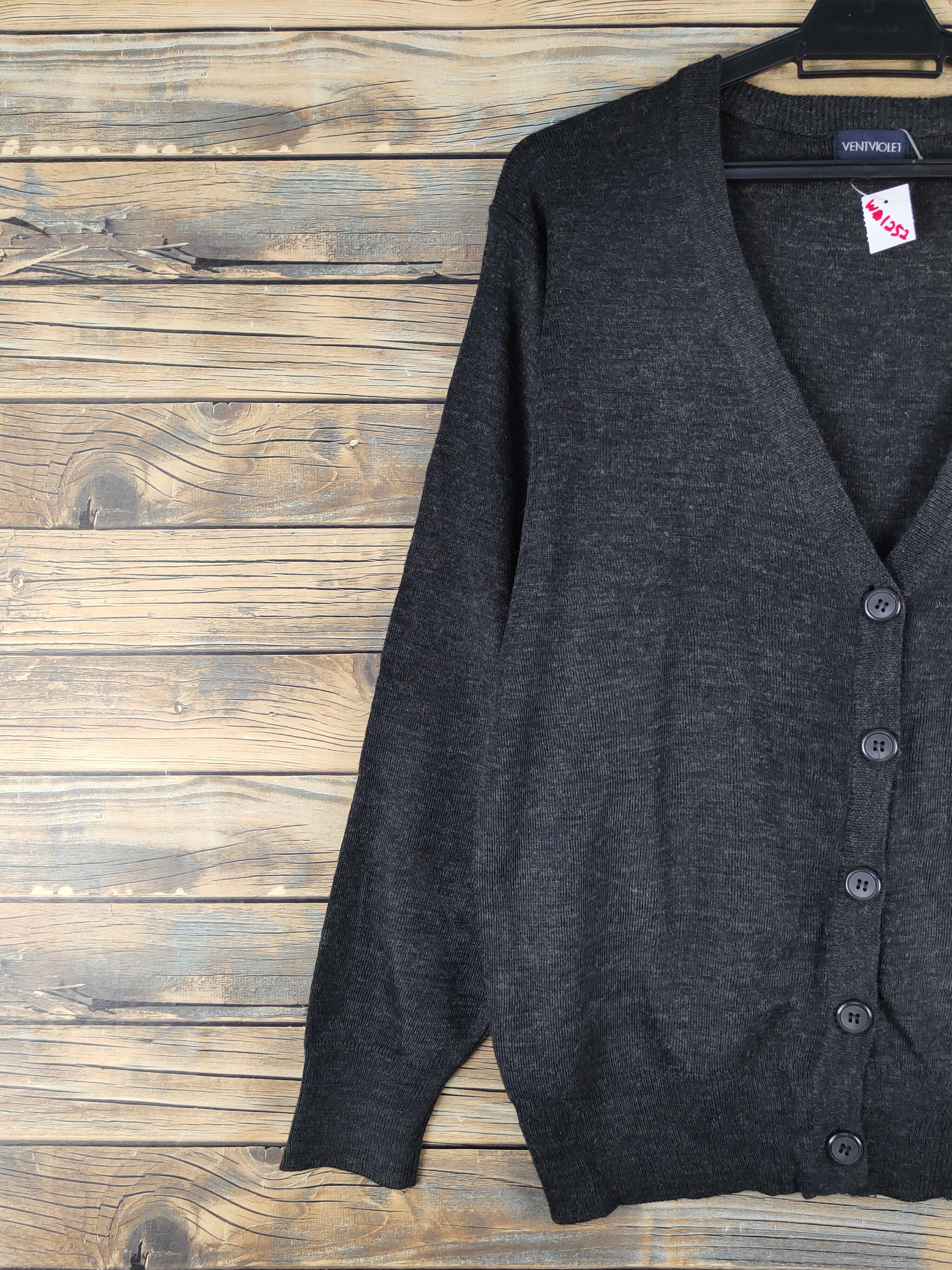 Homespun Knitwear × Japanese Brand Ventviolet Black Knitwear Cardigan#W1252 Size US M / EU 48-50 / 2 - 3 Thumbnail