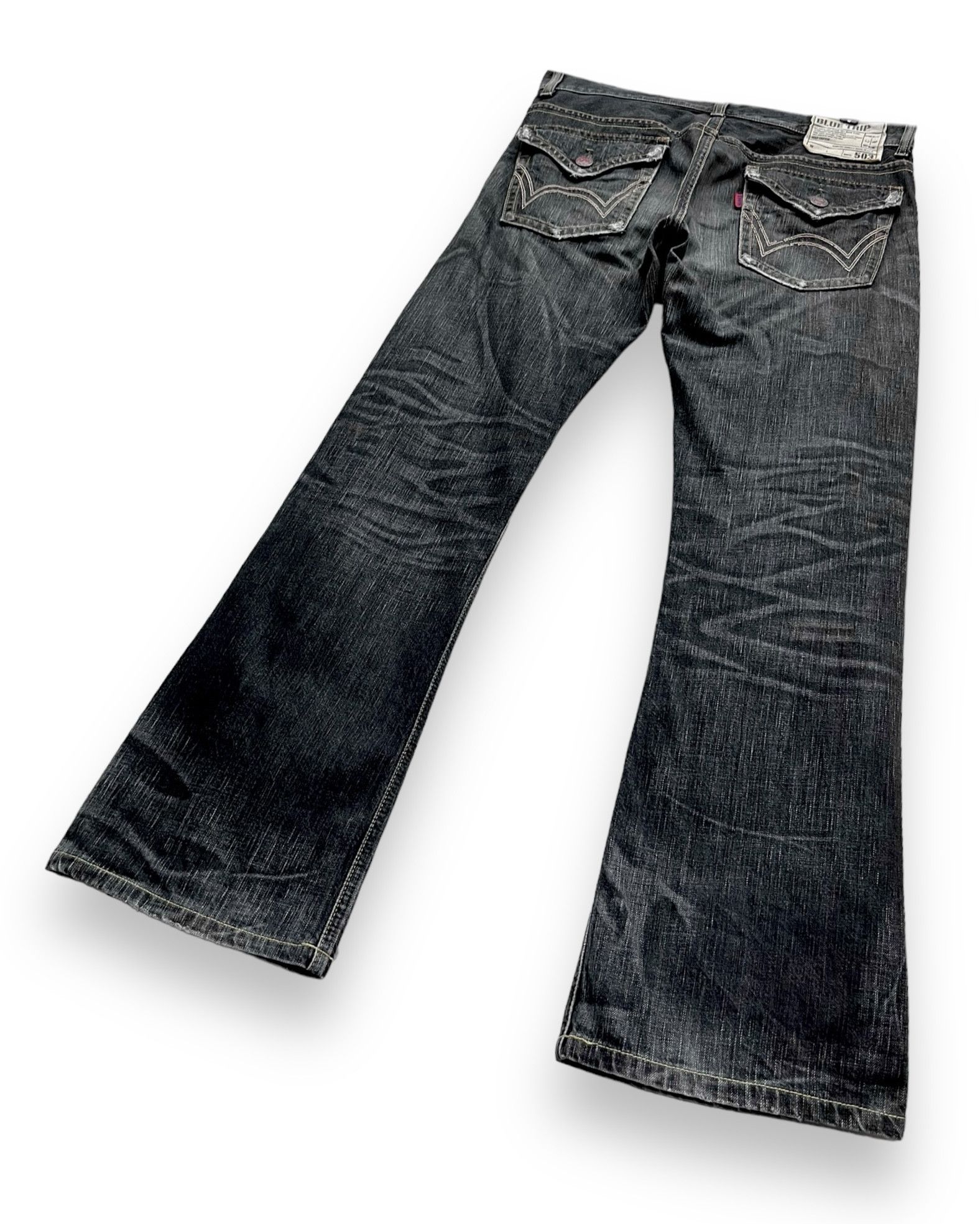 Edwin × If Six Was Nine × Le Grande Bleu (L.G.B.) FYE FLARE💥EDWIN BLUE TRIP Distressed Black MADE IN JAPAN💥 Size US 34 / EU 50 - 7 Thumbnail