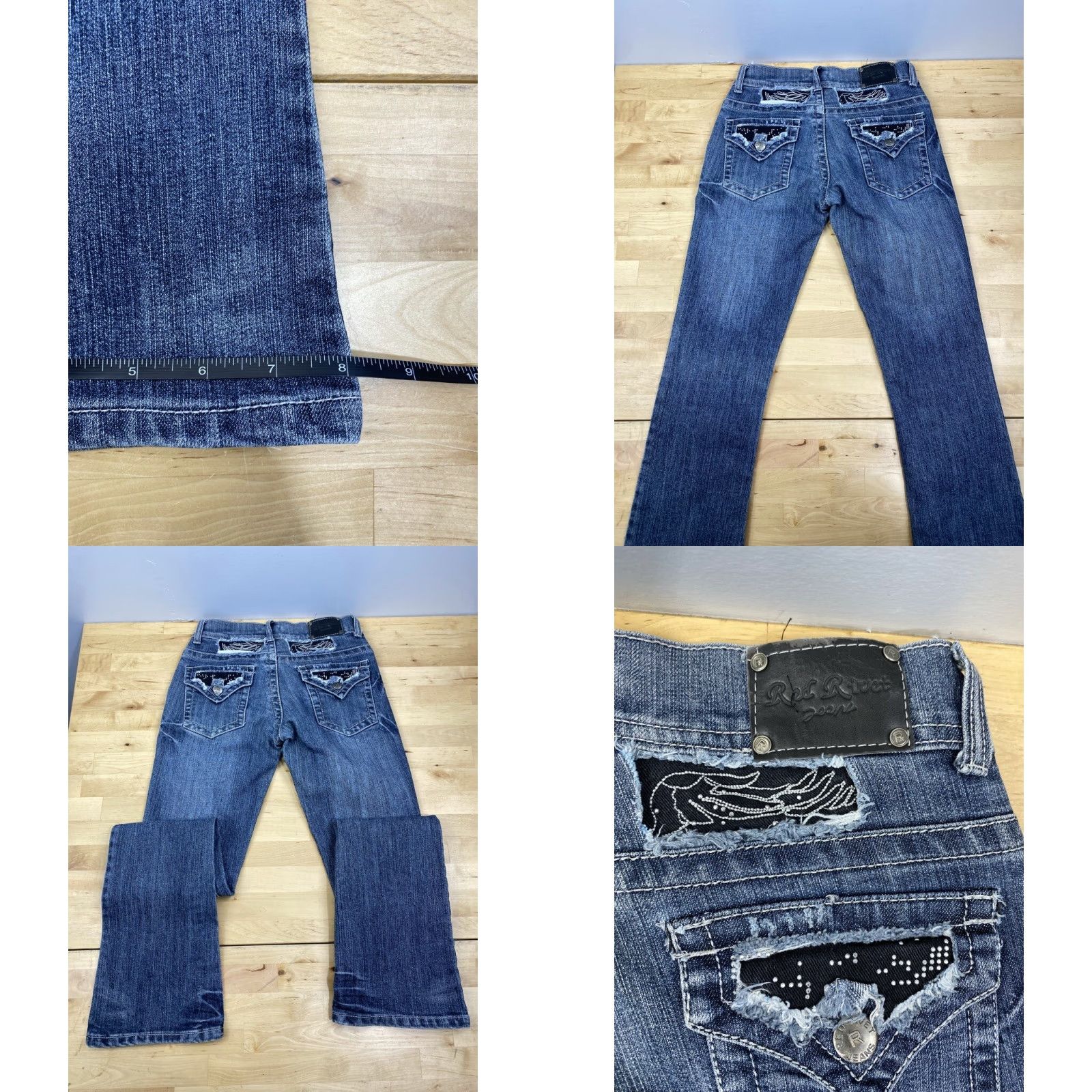 Denime **Red Rivet Denim Jeans Women's Size 3 Distress Blue** User: **Red Rivet Denim Jeans Women Size 3 Distress Blue** Size 26" / US 2 / IT 38 - 8 Thumbnail