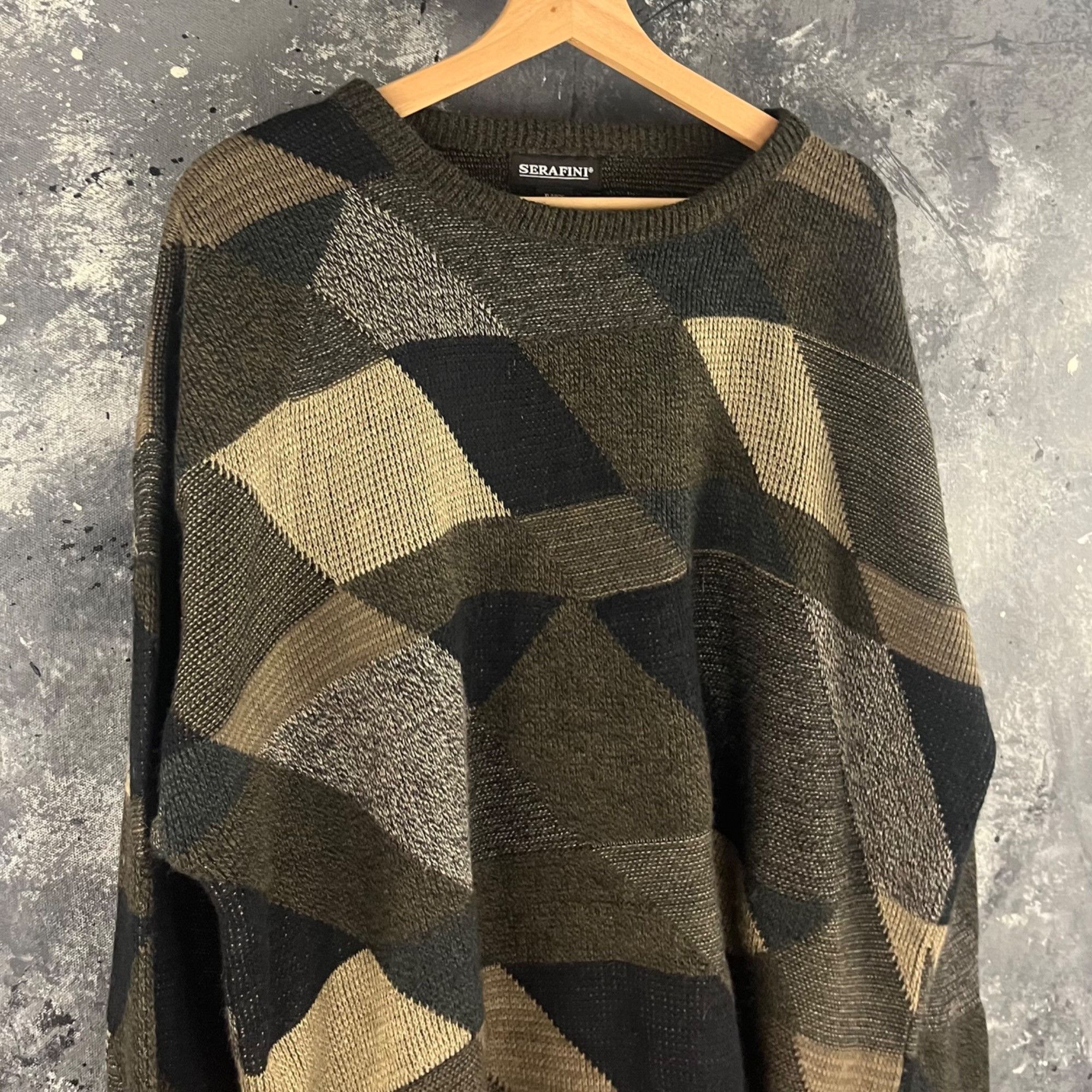 Vintage Vintage 90’s Geometric sweater Size US XL / EU 56 / 4 - 2 Thumbnail