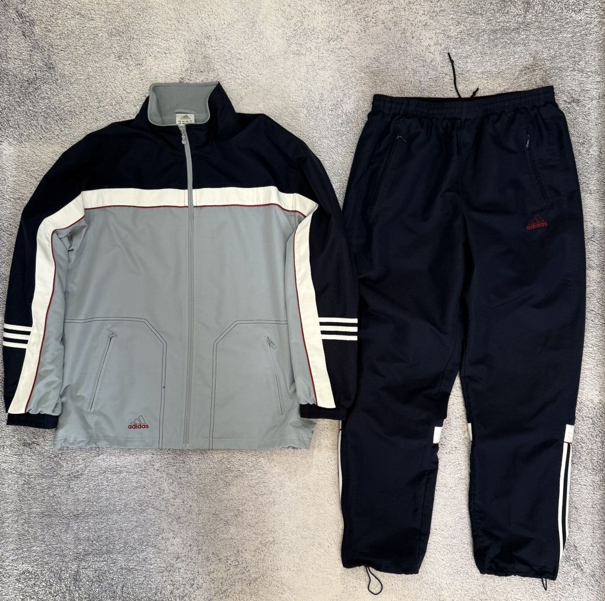 Adidas Vintage Adidas Tracksuit Men L XL Navy Blue Y2K 2003 UK42/44 Size US L / EU 52-54 / 3 - 3 Thumbnail