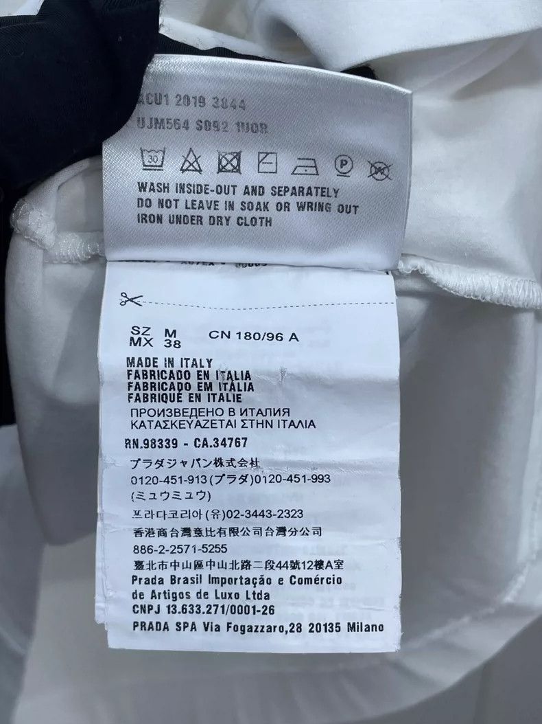 Prada Prada White basic short sleeves 2504-Nextarrow Size US M / EU 48-50 / 2 - 6 Thumbnail
