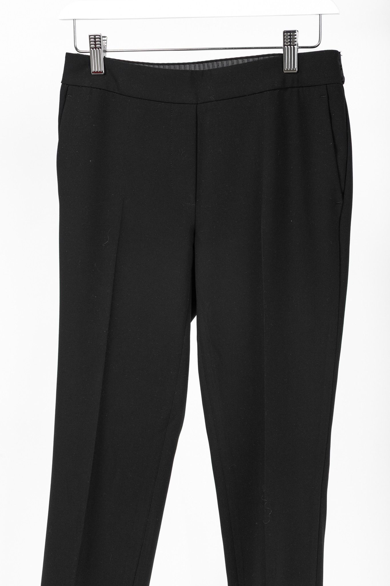 Luisa Cerano Luisa Cerano Black Pull-On Crepe Pants Size 28" / US 6 / IT 42 - 3 Thumbnail