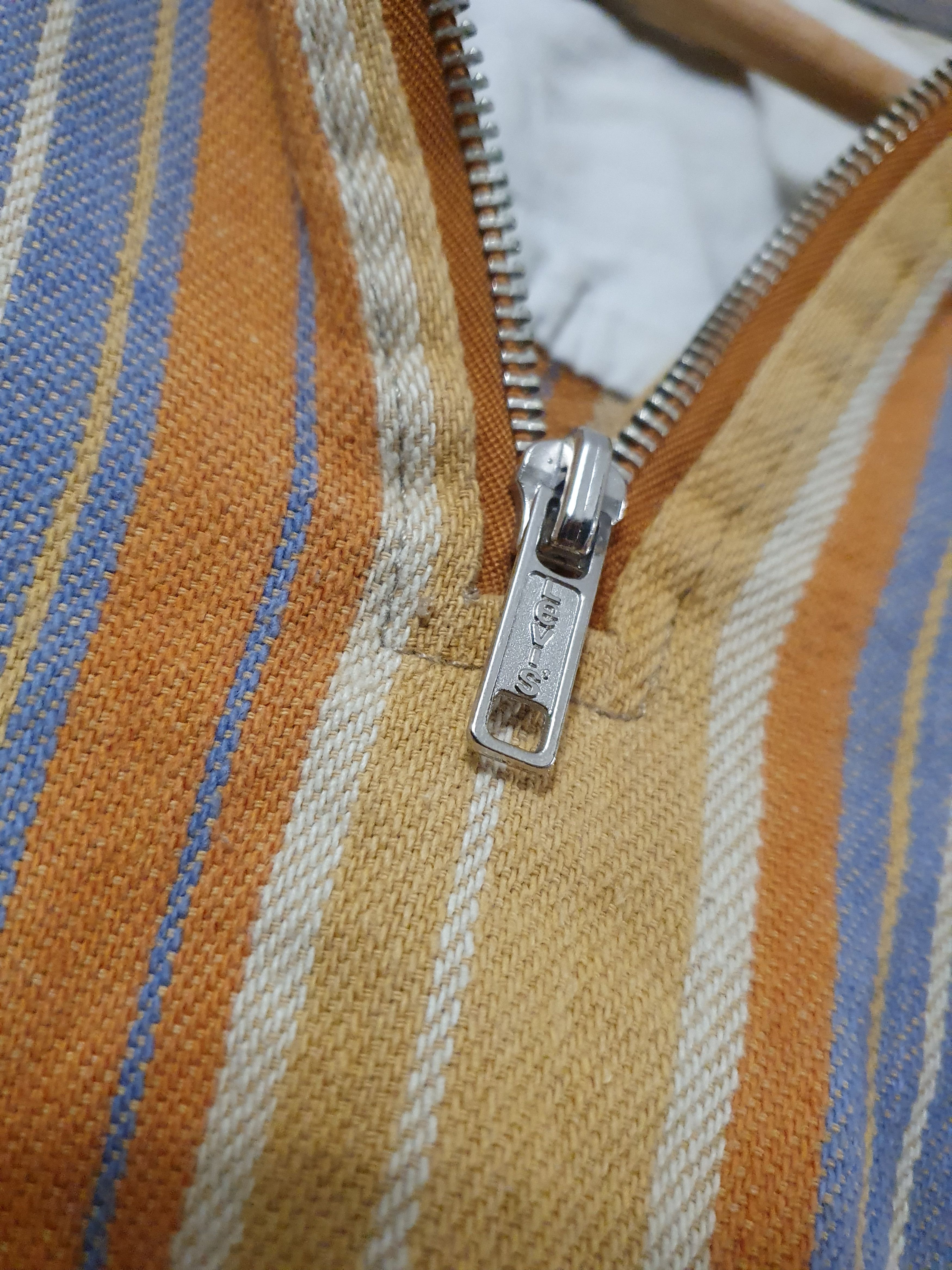 Levi's × Vintage 80's Levis Vintage Striped ZIP Double Pocket Sweatshirt Size US L / EU 52-54 / 3 - 7 Thumbnail