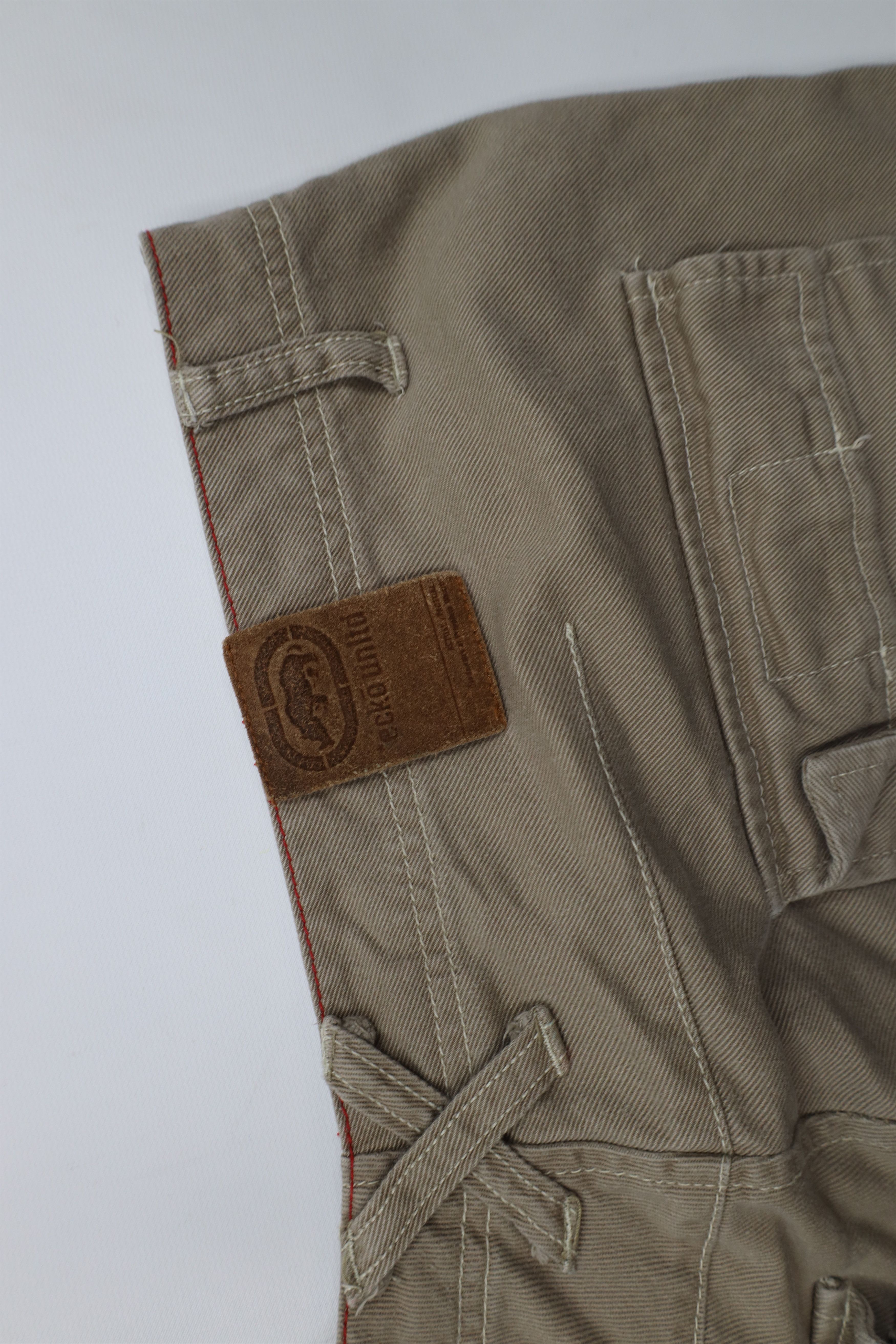 Ecko Unltd. Vintage 90s Y2K Ecko Hip Hop Military Style Shorts Beige Size US 34 / EU 50 - 14 Thumbnail