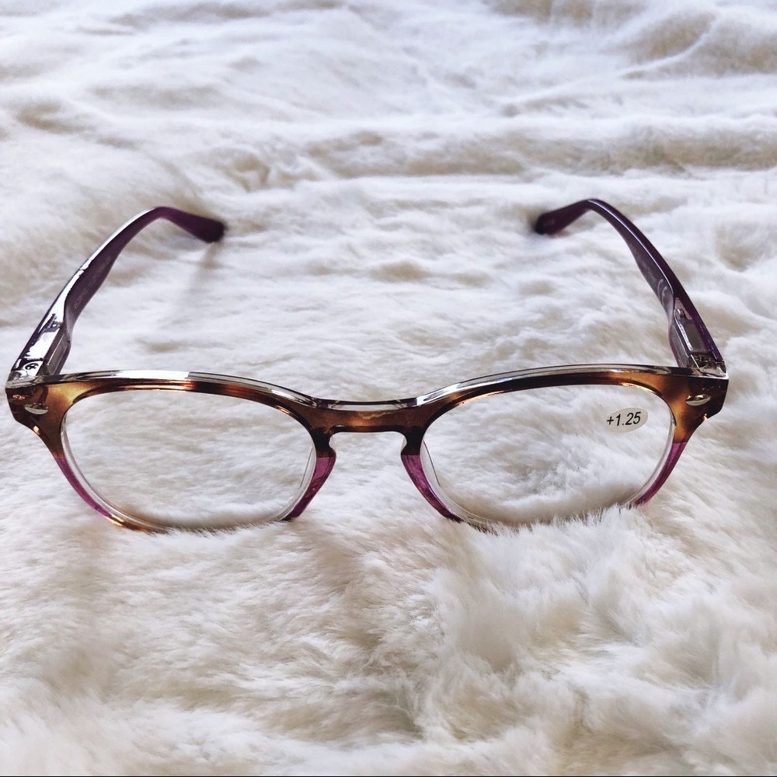 Other Hector Purple & Brown Round Rim Reader Glass Size ONE SIZE - 10 Thumbnail