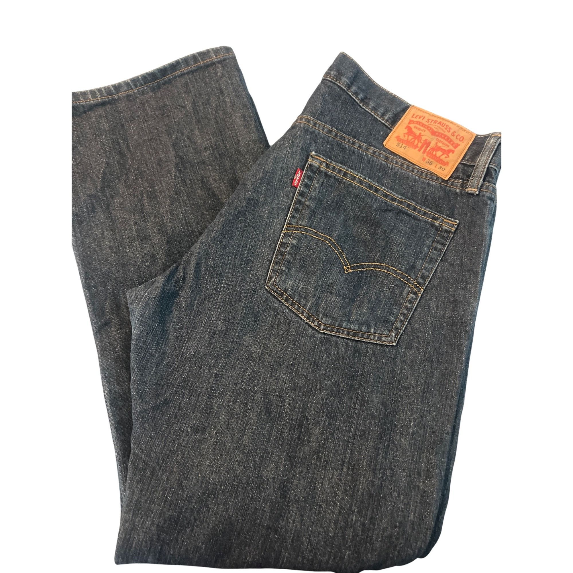 Levi's Levis 514 Mens Slim Straight Jeans W36 L30 Dark Blue Wash De Size US 36 / EU 52 - 3 Thumbnail
