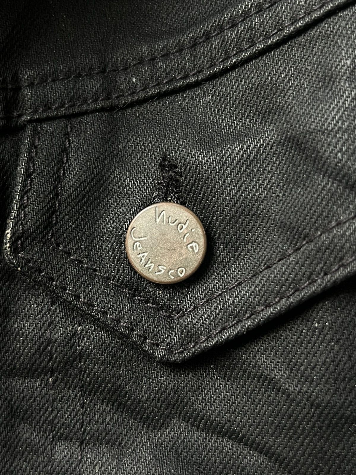 Nudie Jeans Nudie Jeans Conny Dry Black Coated Trucker Jeans Jacket Size US XS / EU 42 / 0 - 14 Thumbnail