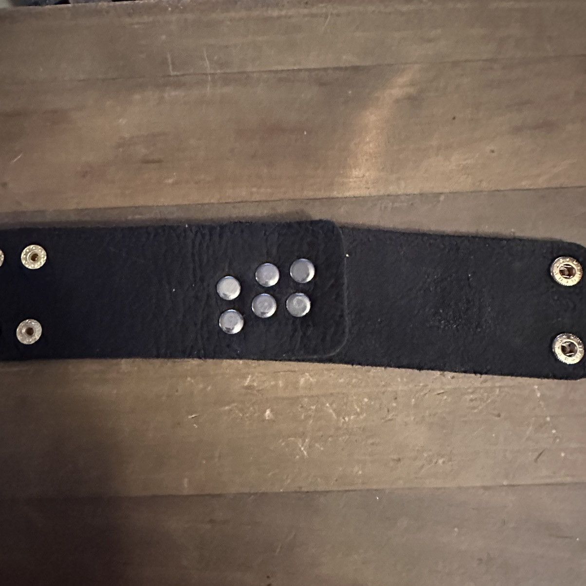 Other Wide black leather bracelet Size ONE SIZE - 3 Thumbnail