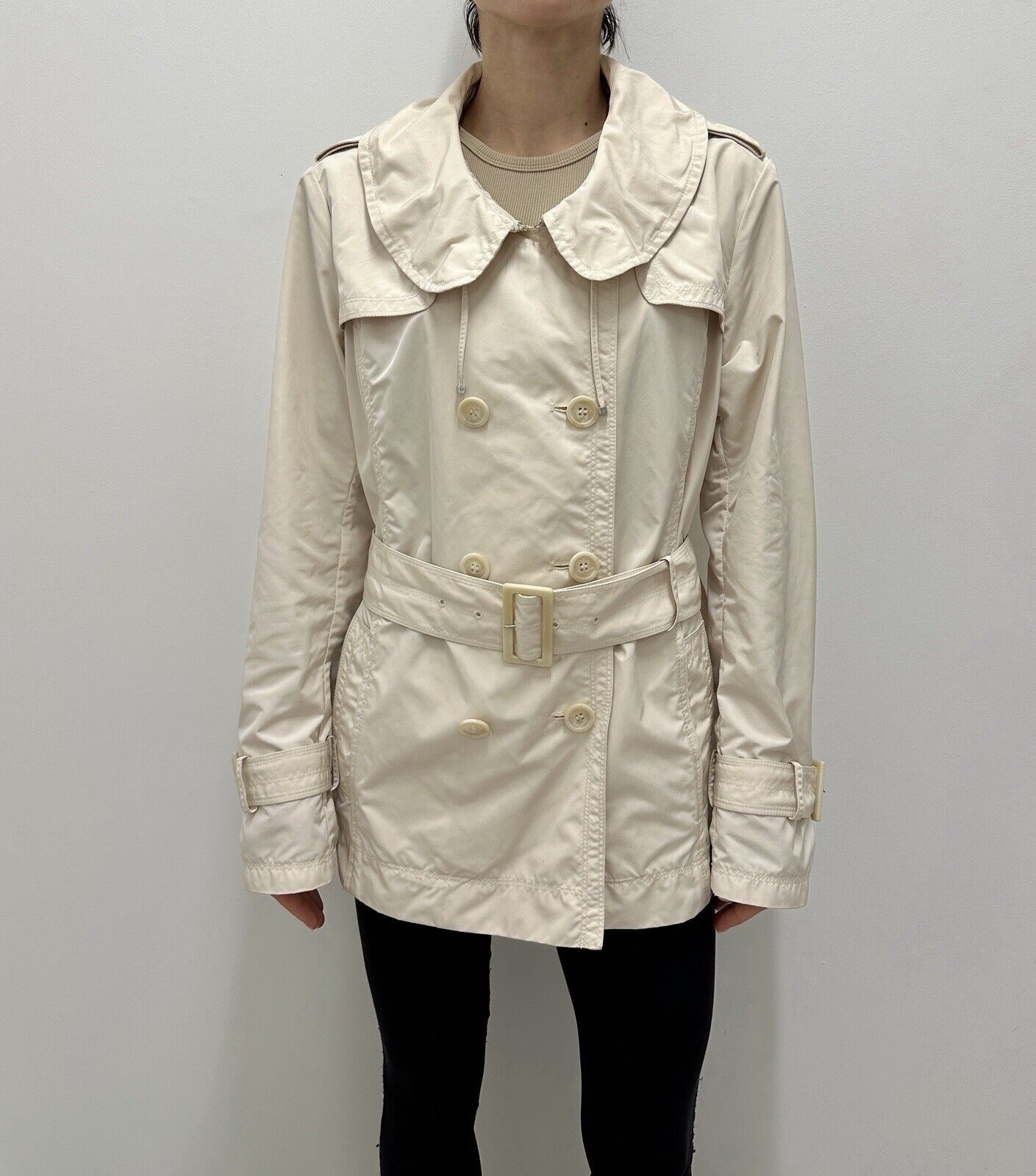 Moncler Moncler Nerine Women Belted Trench Coat Jacket Nylon Shirri Size L / US 10 / IT 46 - 2 Thumbnail
