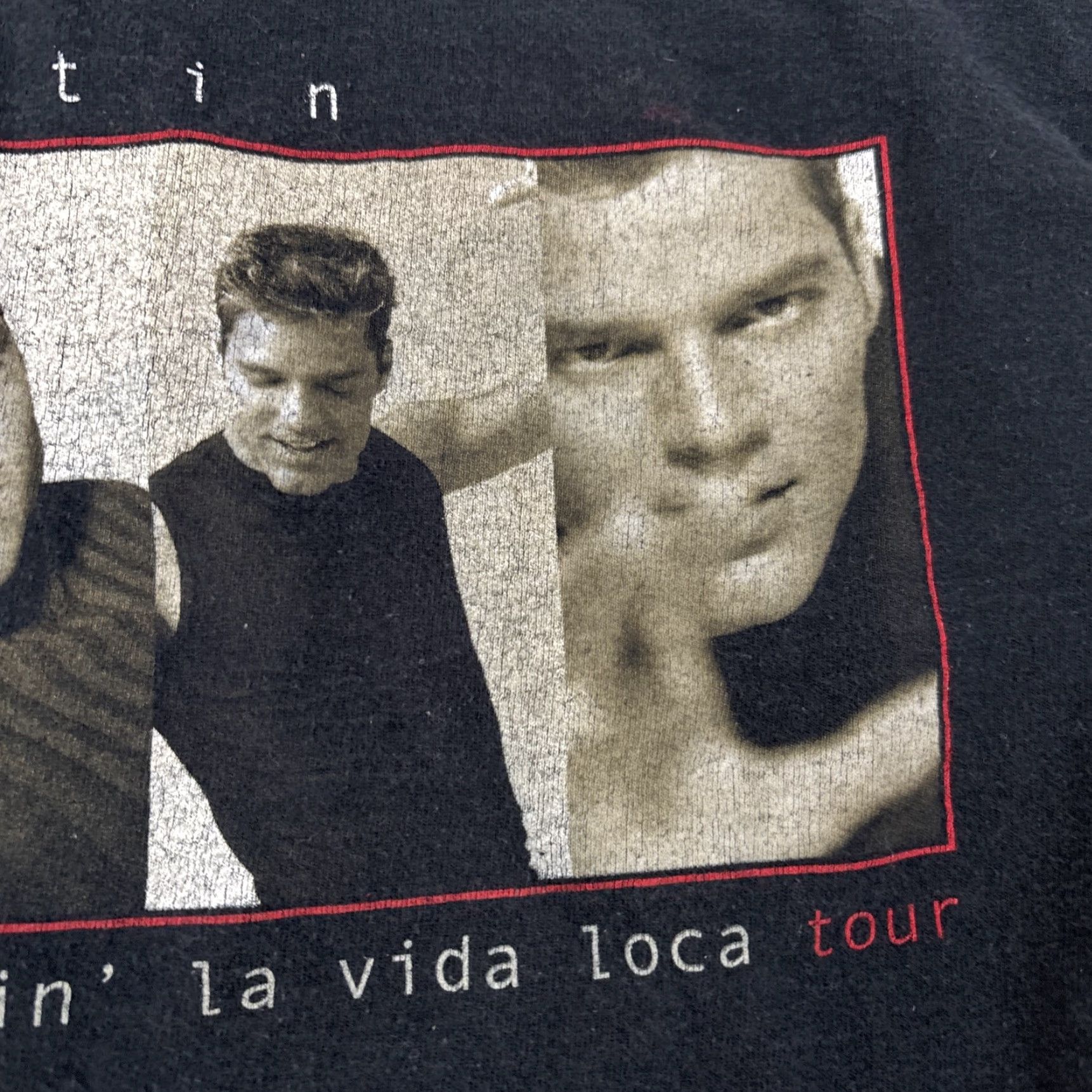 Vintage VINTAGE Winterland Ricky Martin Shirt Mens M Black 1999 Livin La Vida Loca Tour Concert 90s Mens White T-Shirt Size US M / EU 48-50 / 2 - 6 Thumbnail