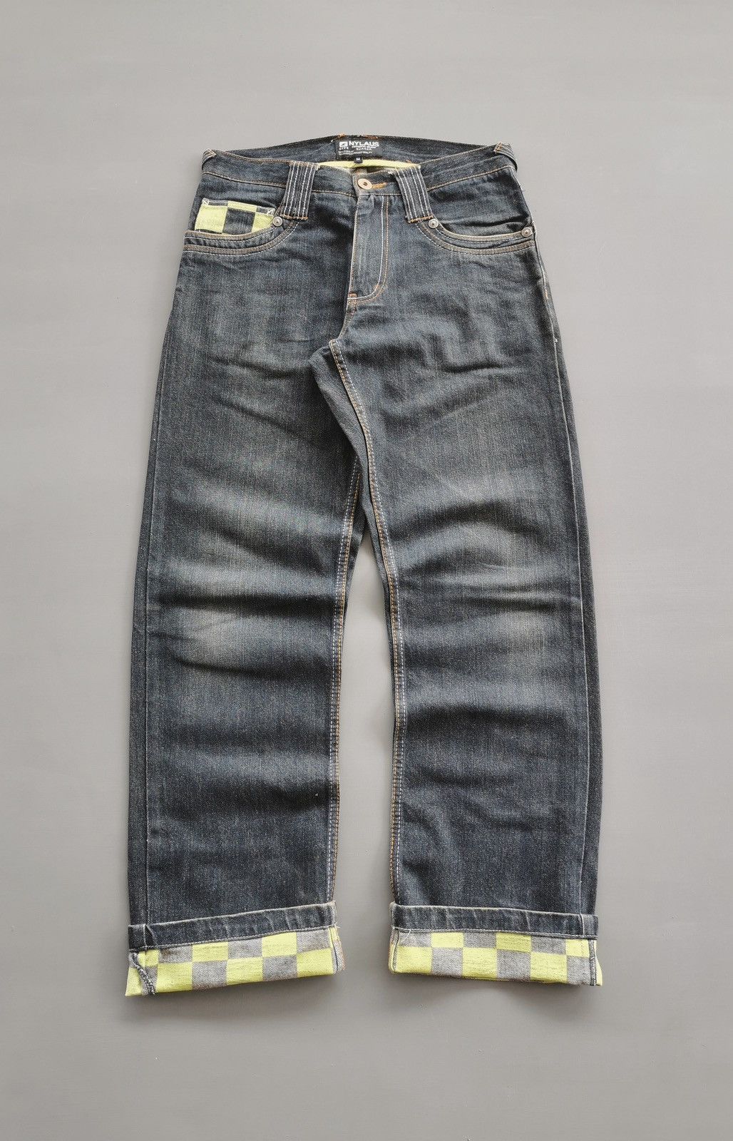 Japanese Brand Nylaus Japan Checkered Denim Jeans Size US 30 / EU 46 - 4 Thumbnail