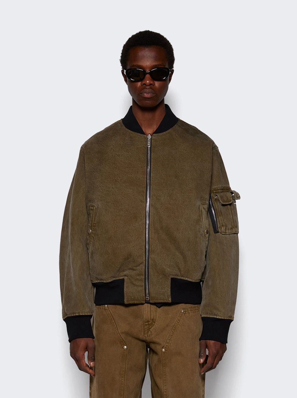 Givenchy o1mle0226 Reversible Bomber Jacket in Khaki Size US L / EU 52-54 / 3 - 3 Thumbnail