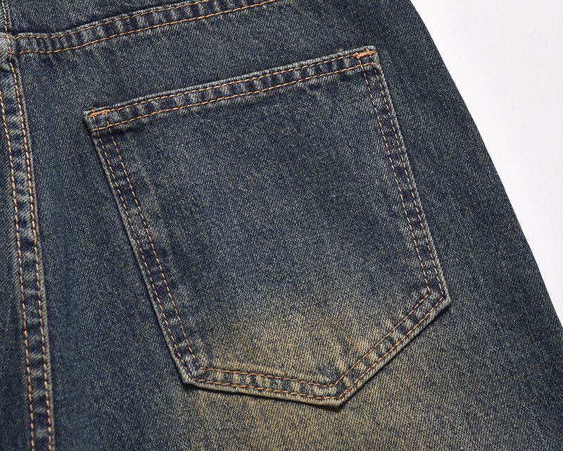 Vintage American retro men's straight leg loose distressed jeans Size US 32 / EU 48 - 5 Thumbnail