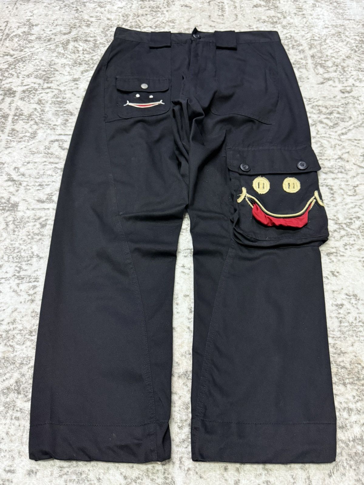 Kapital Upstart Japan Twisted Seam Drop Crotch Smiley Cargo Pants Size US 30 / EU 46 - 1 Thumbnail