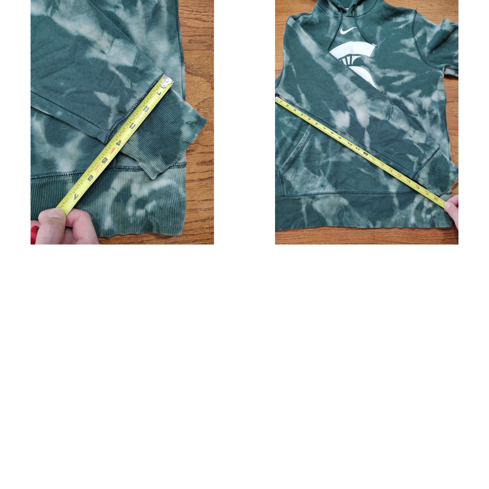 Nike Nike Hoodie Mens M Tie Dye Acid Wash Green Spartan Michigan 90s Colorful Sports Logo Sweatshirt Size US M / EU 48-50 / 2 - 8 Thumbnail