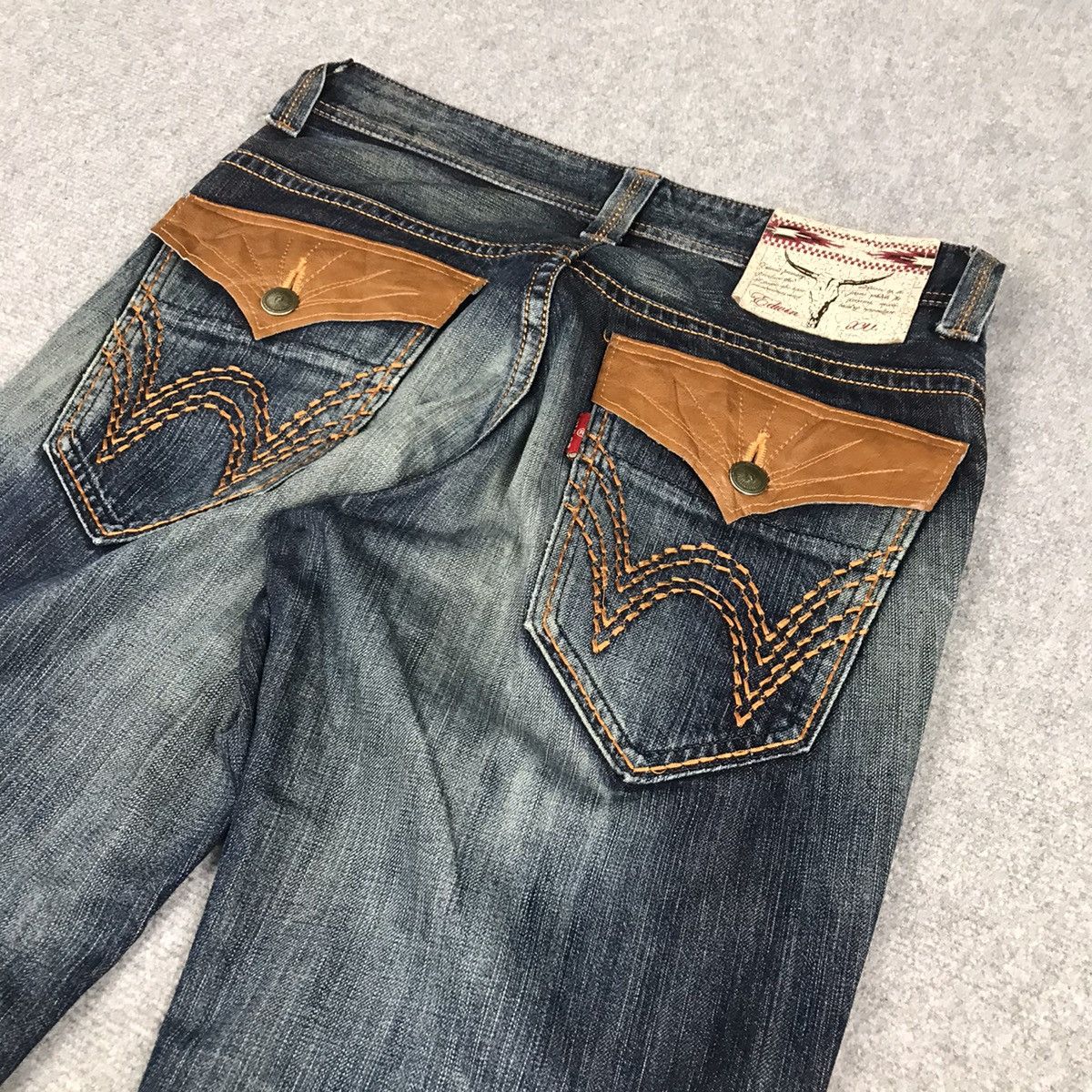 Japanese Brand FLARED JEANS EDWIN DENIM DISTRESSED DENIM PANTS Size US 32 / EU 48 - 8 Thumbnail