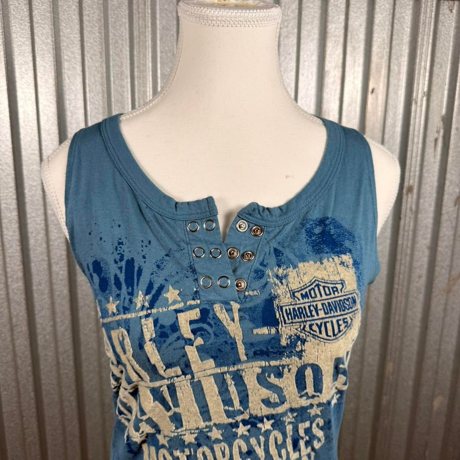 Harley Davidson Harley davidson blue y2k Tanktop Size S / US 4 / IT 40 - 2 Thumbnail