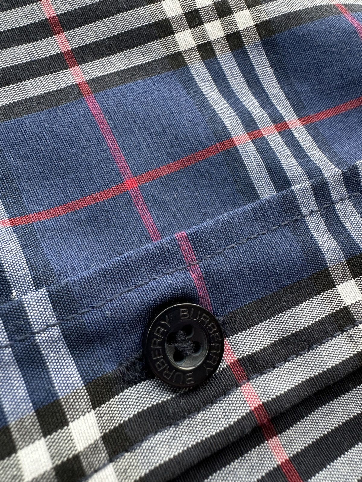 Other 🚨 BURBERRY LUXURY MEN SHIRT WITH LOGO NOVA CHECK BLUE Size US L / EU 52-54 / 3 - 9 Thumbnail
