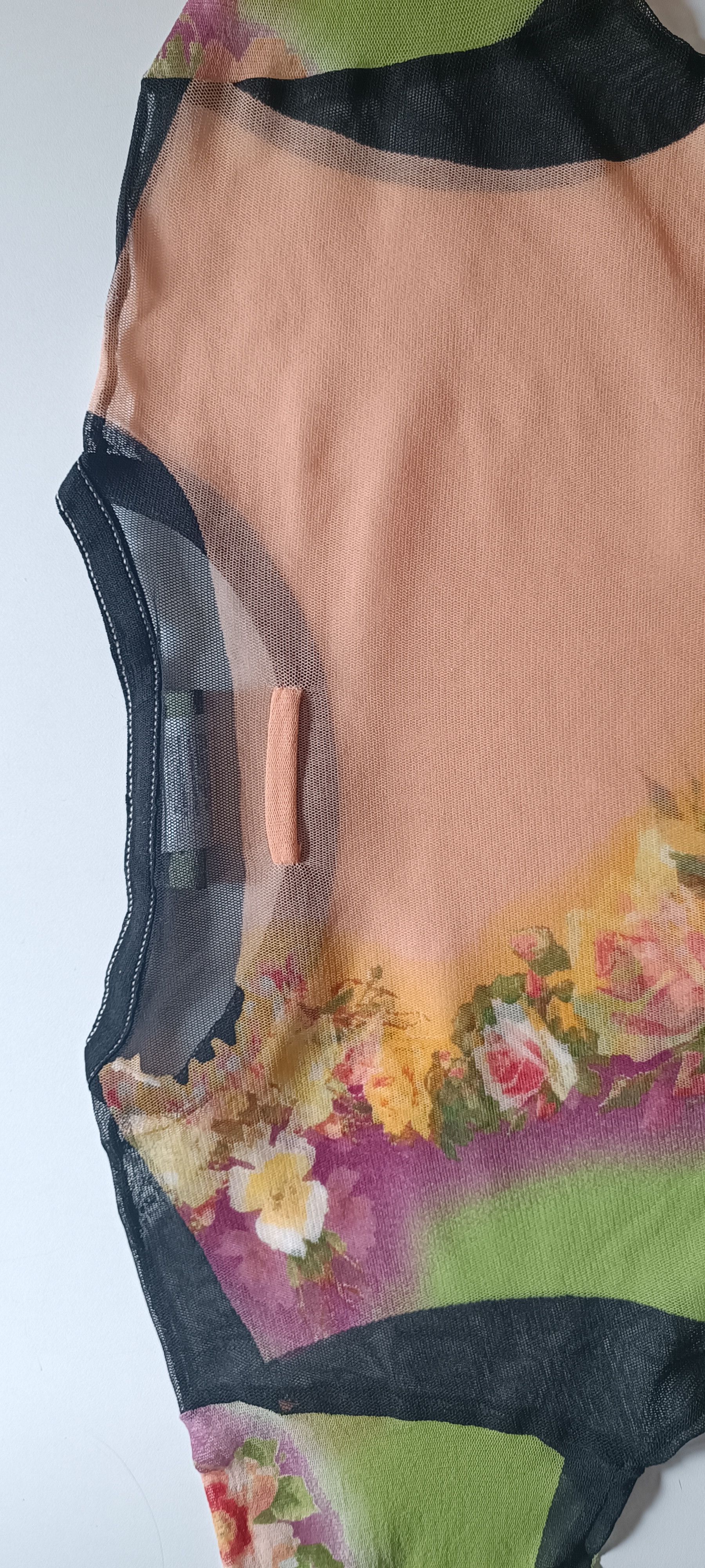 Jean Paul Gaultier SS2001_ flower print nylon mesh top Size L / US 10 / IT 46 - 21 Thumbnail