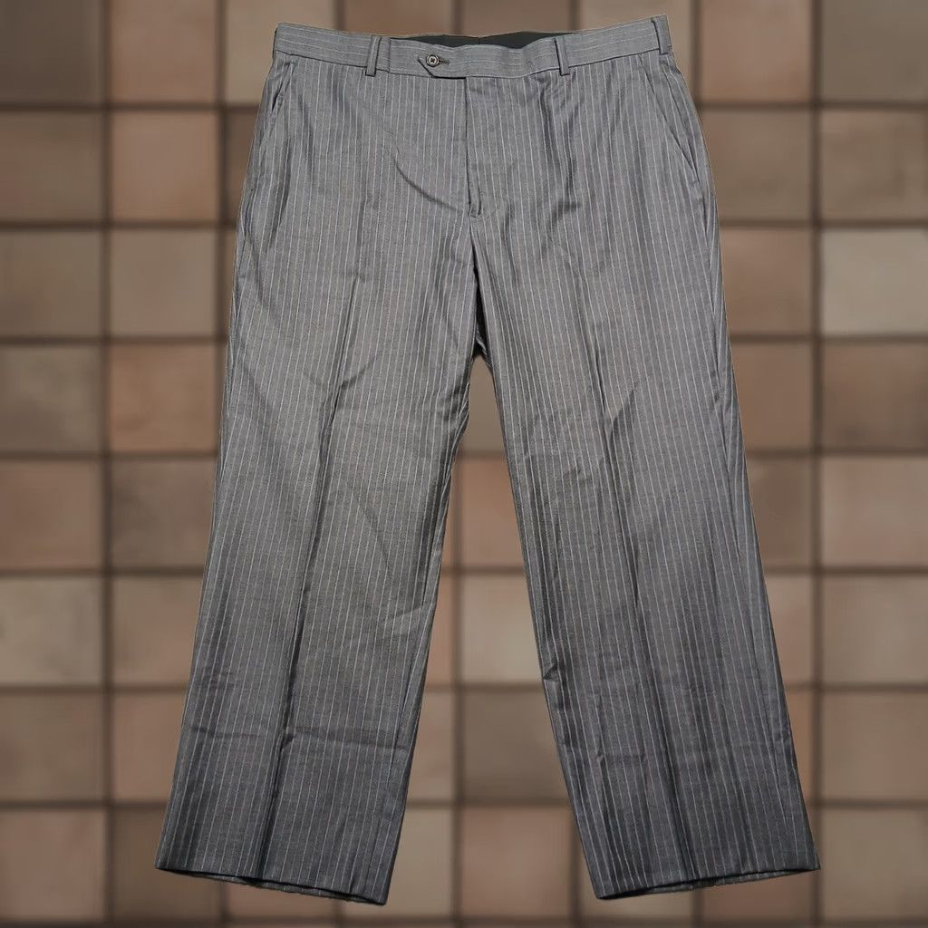 Brooks Brothers Brooks Brothers 1818 Madison Pinstripe Pants Gray Wool USA Men's 44R/39W Size US 44 / EU 60 - 1 Thumbnail