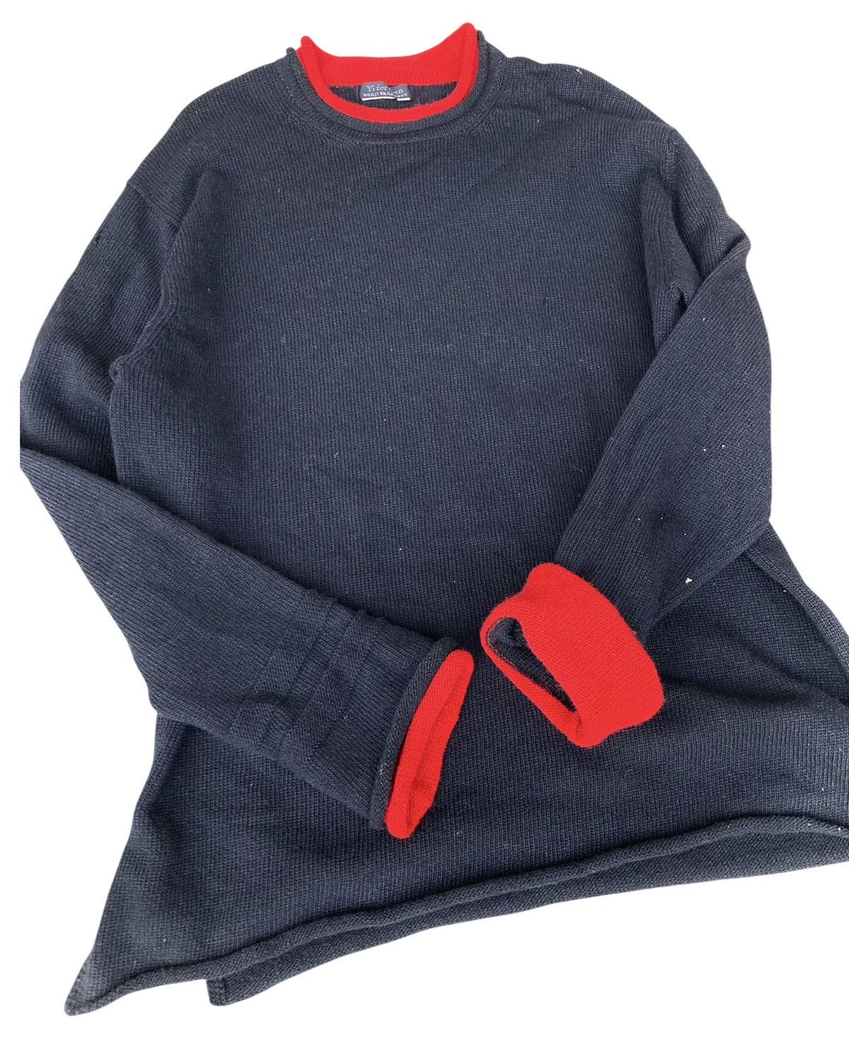 Yohji Yamamoto 90s Y's For Men Yohji Yamamoto Layered Cuff Knit Sweater Size US L / EU 52-54 / 3 - 8 Thumbnail