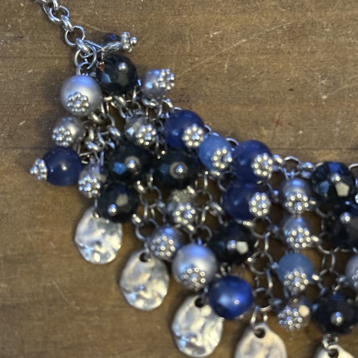 Other Silver tone multi dangle bead bib necklace Size ONE SIZE - 3 Thumbnail
