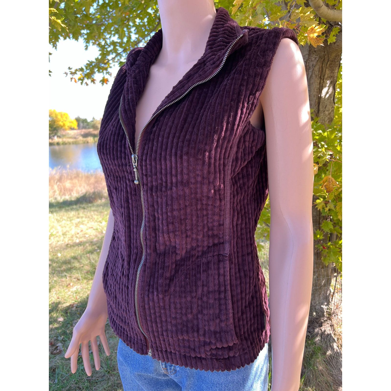 Other Cozy Corduroy Burgundy Woolrich Vest Size XS / US 0-2 / IT 36-38 - 2 Thumbnail