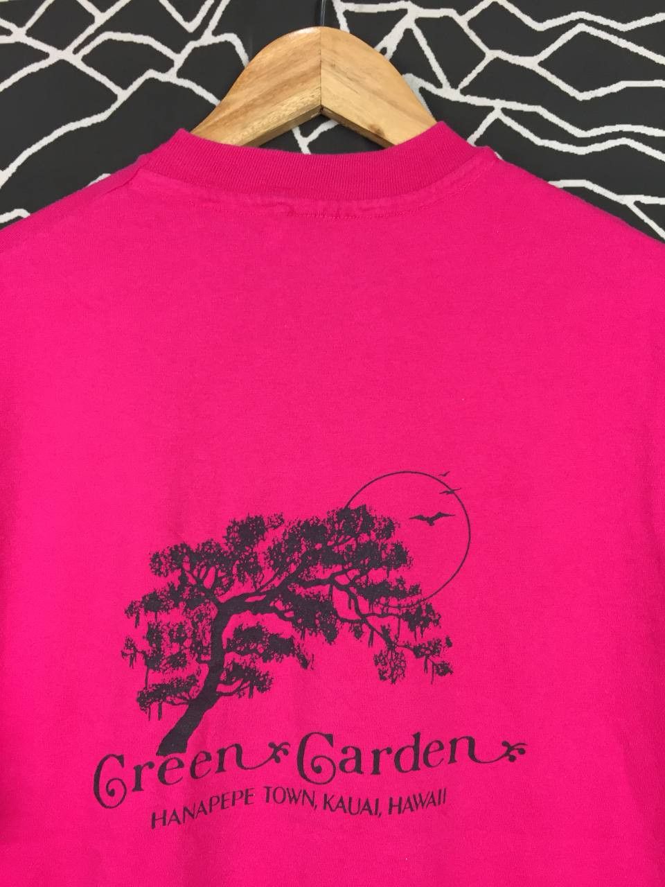 Hanes × Vintage Vtg 90s Green Garden Hanapepe Town Kauai Hawaii Tee Size US L / EU 52-54 / 3 - 3 Thumbnail