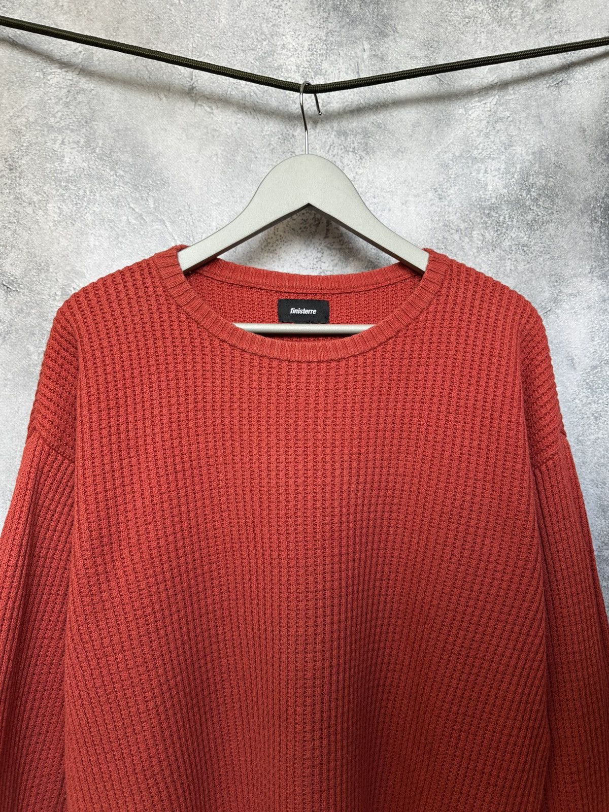Finisterre Finisterre Waffle Knit Plaid Sweater Jumper Orange LS Size M / US 6-8 / IT 42-44 - 5 Thumbnail