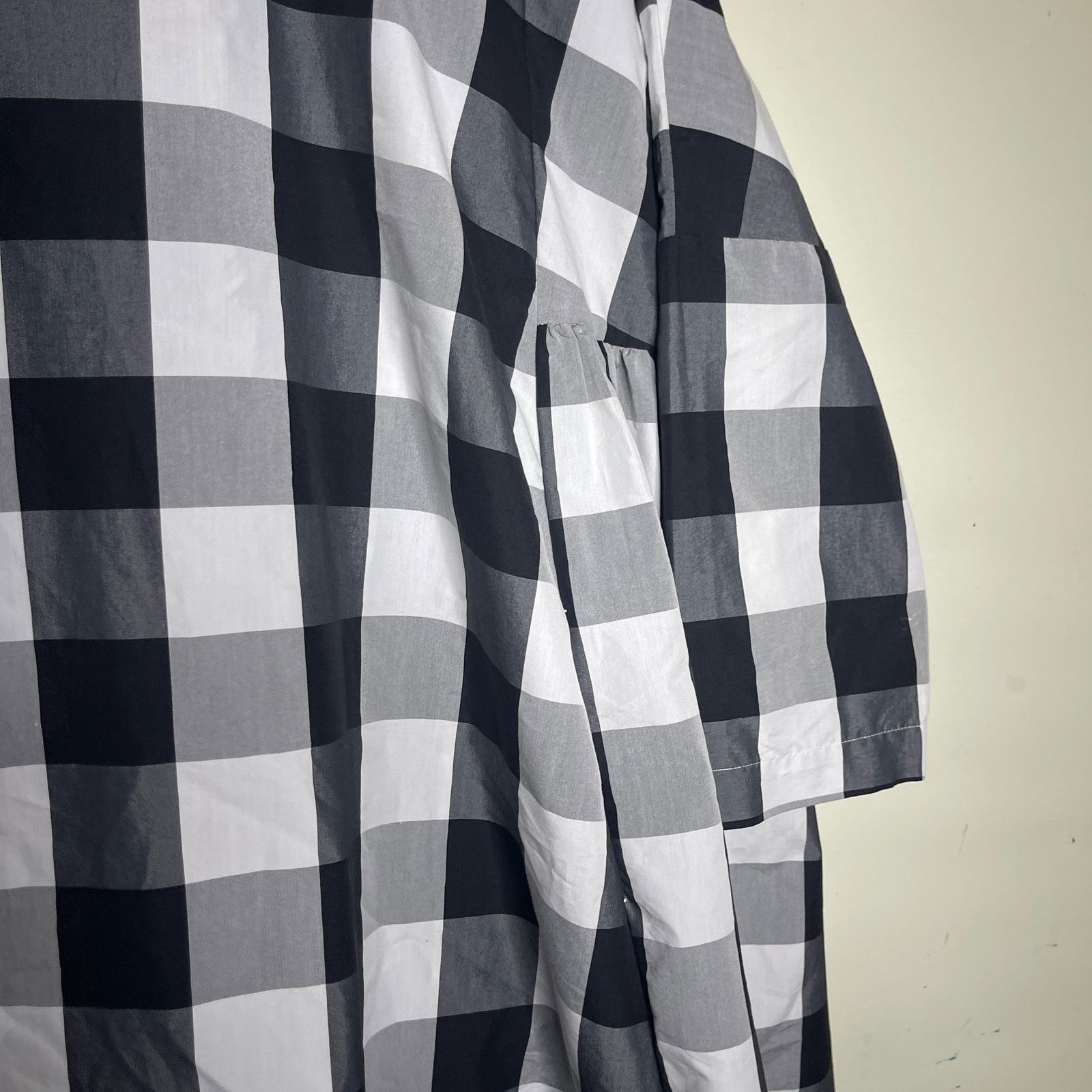 Other Veritecoeur Black White Gingham Cotton Dress One Size Size ONE SIZE - 4 Thumbnail