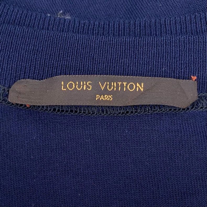 Louis Vuitton Louis Vuitton Navy zebra print cotton crewneck short-sleev Size US M / EU 48-50 / 2 - 5 Thumbnail