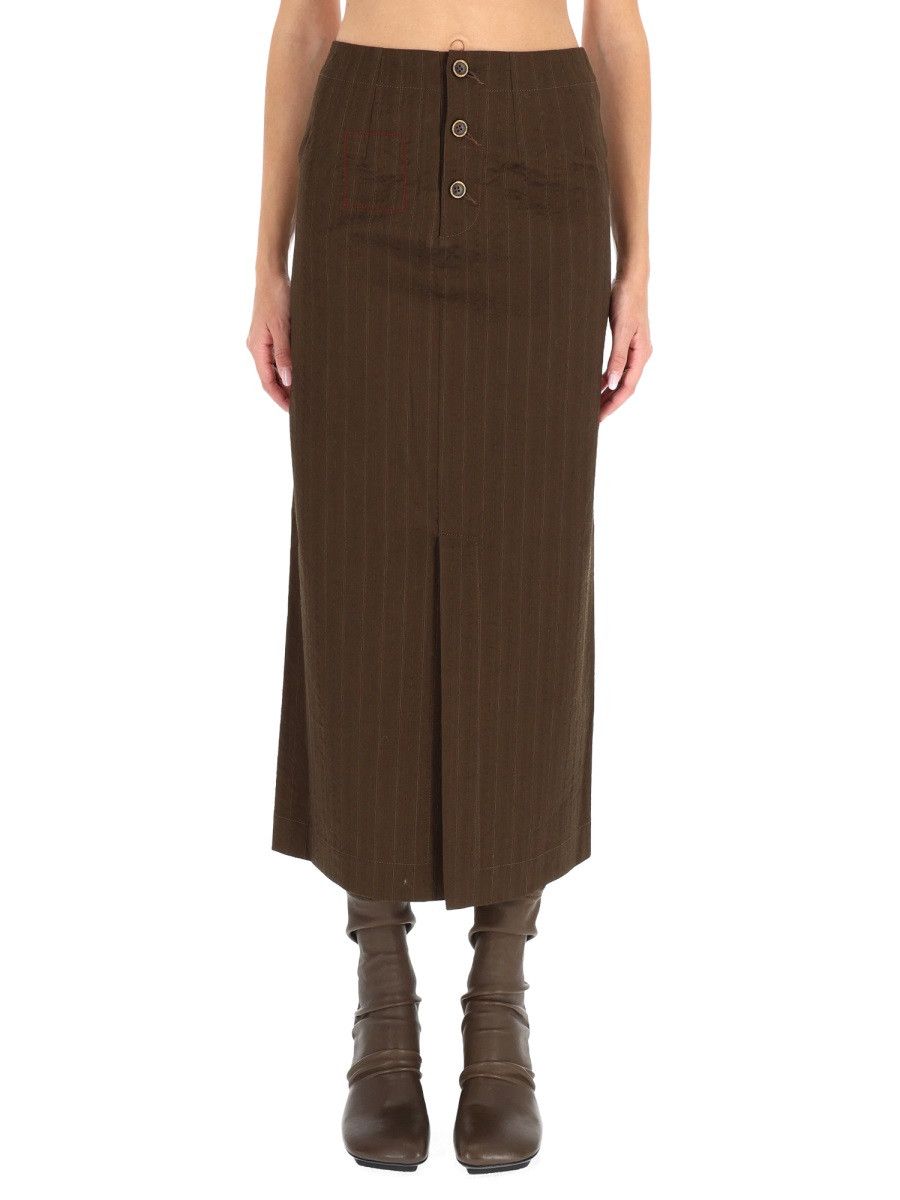 Uma Wang UMA WANG MIDI "GAD" SKIRT - BROWN Size 28" / US 6 / IT 42 - 1 Thumbnail