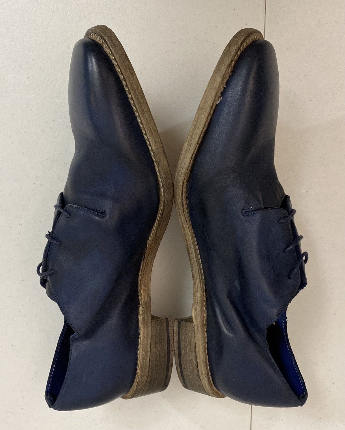 Dsquared2 Dsquared2 🇮🇹 Blue Goodyear welt Handmade Uni Derby 8.5 NEW Size US 8.5 / EU 41-42 - 10 Thumbnail