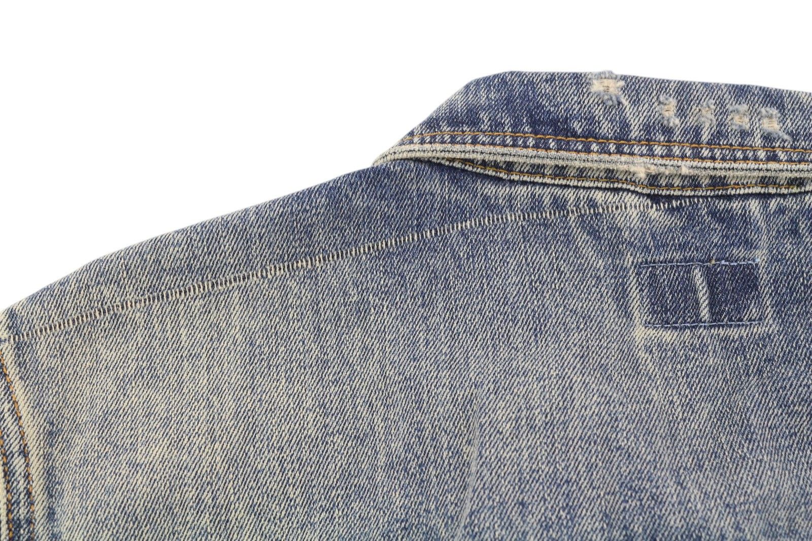 Nudie Jeans BILLY M Shimmering Indigo Button-Up Ripped Denim 85888 Size US M / EU 48-50 / 2 - 6 Thumbnail