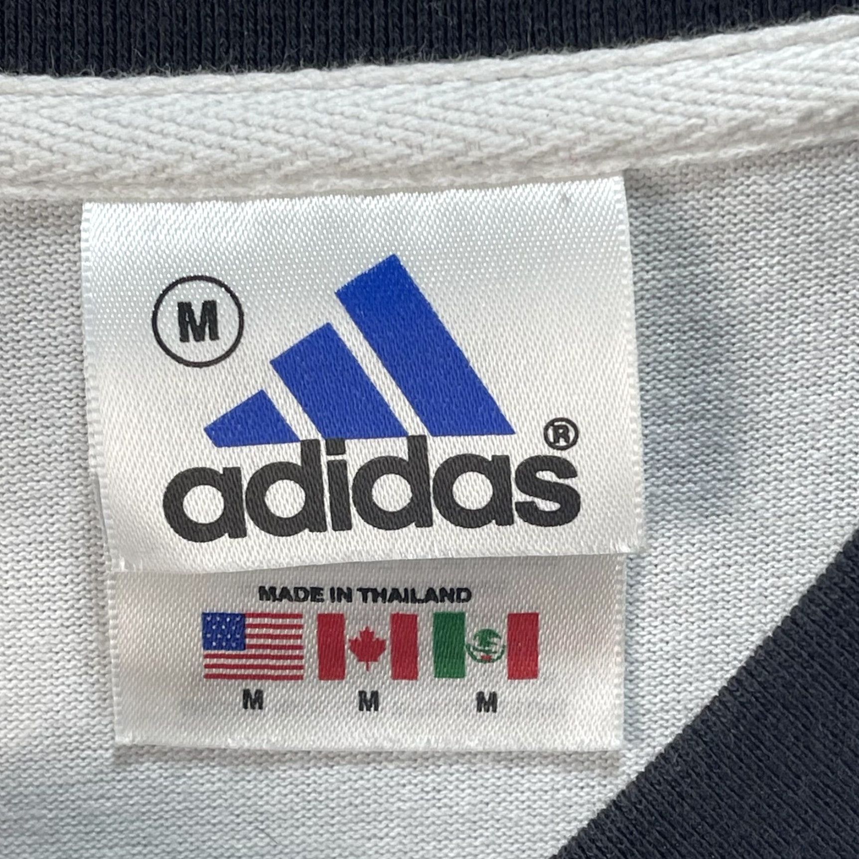 Adidas Adidas Shirt Mens Medium White Black V Neck Three Stripes Athletic 2000s Y2K Shirt Mens White Black V-Neck Three Stripes Adidas Size US M / EU 48-50 / 2 - 5 Thumbnail
