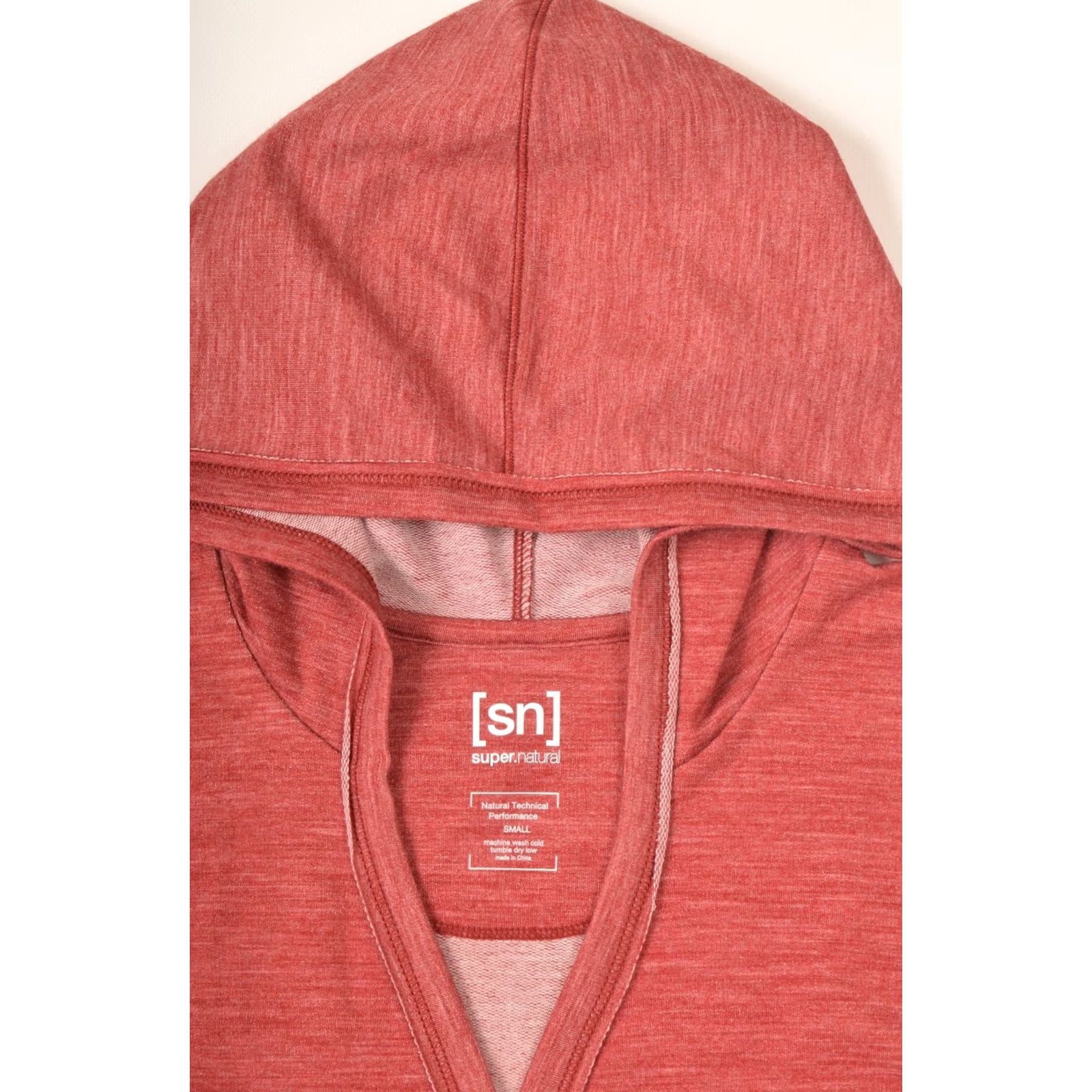 Vintage Super.natural Womens Merino Wool Blend Red Button-Up Hoodie Hoody Size Small Size S / US 4 / IT 40 - 2 Thumbnail