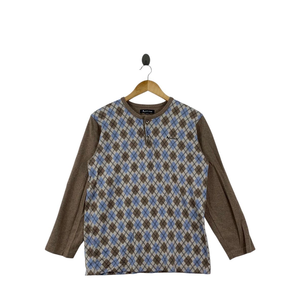 Aquascutum Vintage AQUASCUTUM LONDON Argyle Nova Checks Sweatshirt Size M / US 6-8 / IT 42-44 - 3 Thumbnail