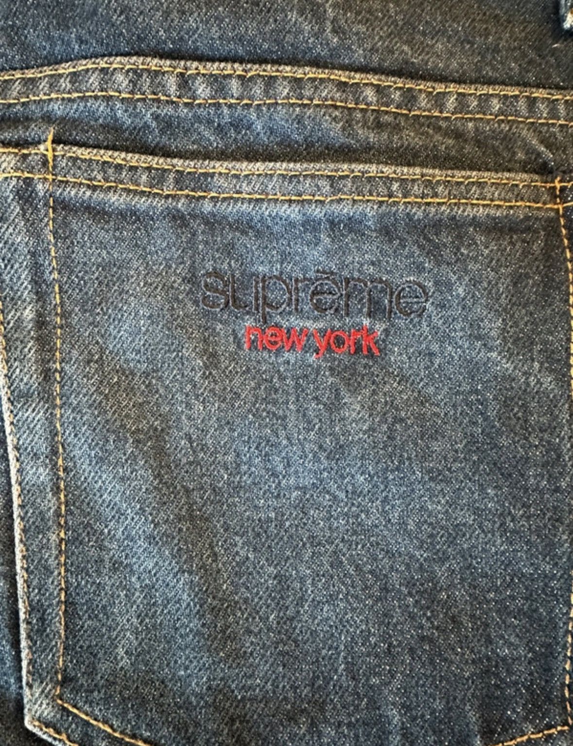 Supreme Supreme Rigid Baggy Jeans Indigo Blue Size US 33 - 5 Thumbnail