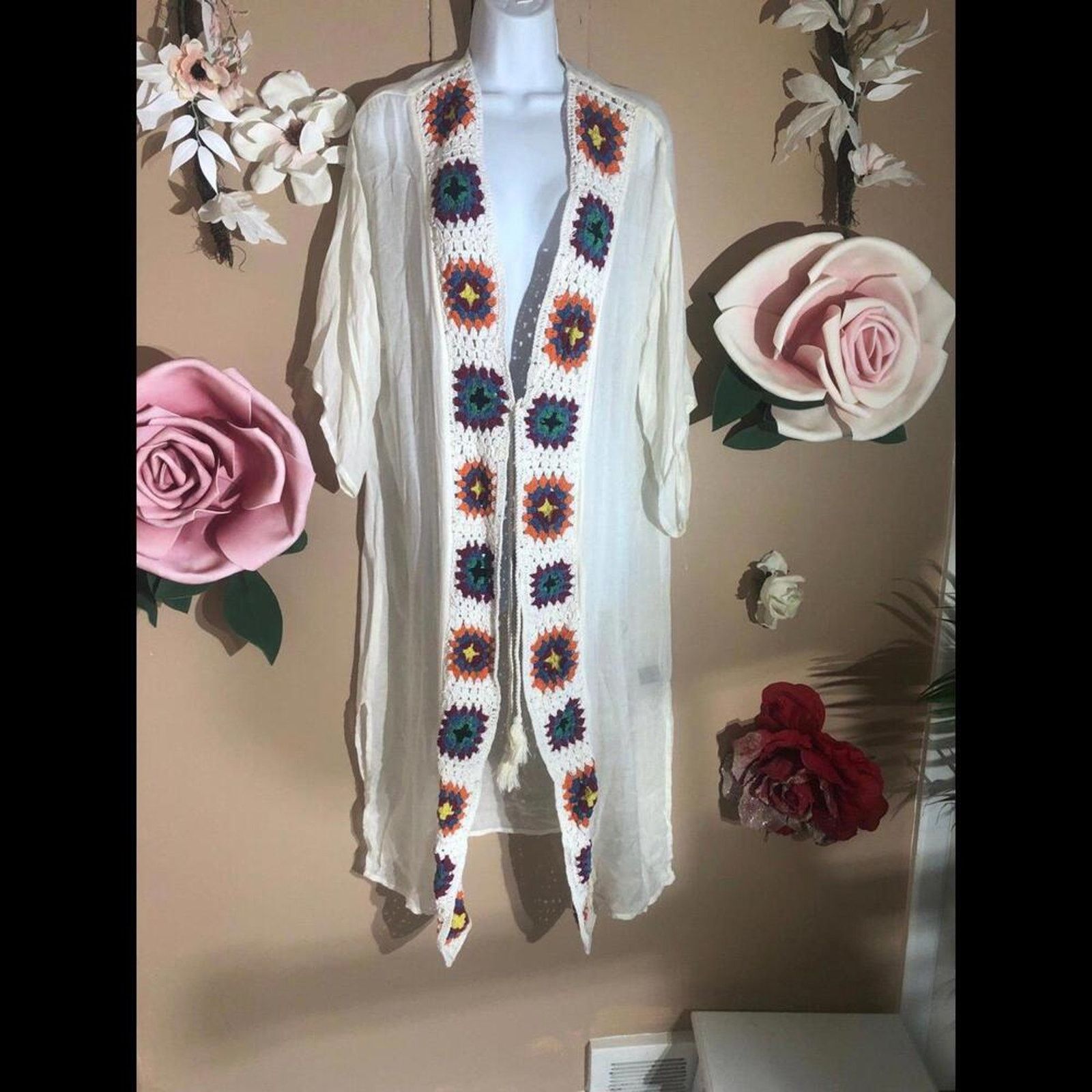 Michael Stars Beach cover up multicolored knitted Steve Madden Size ONE SIZE - 3 Thumbnail