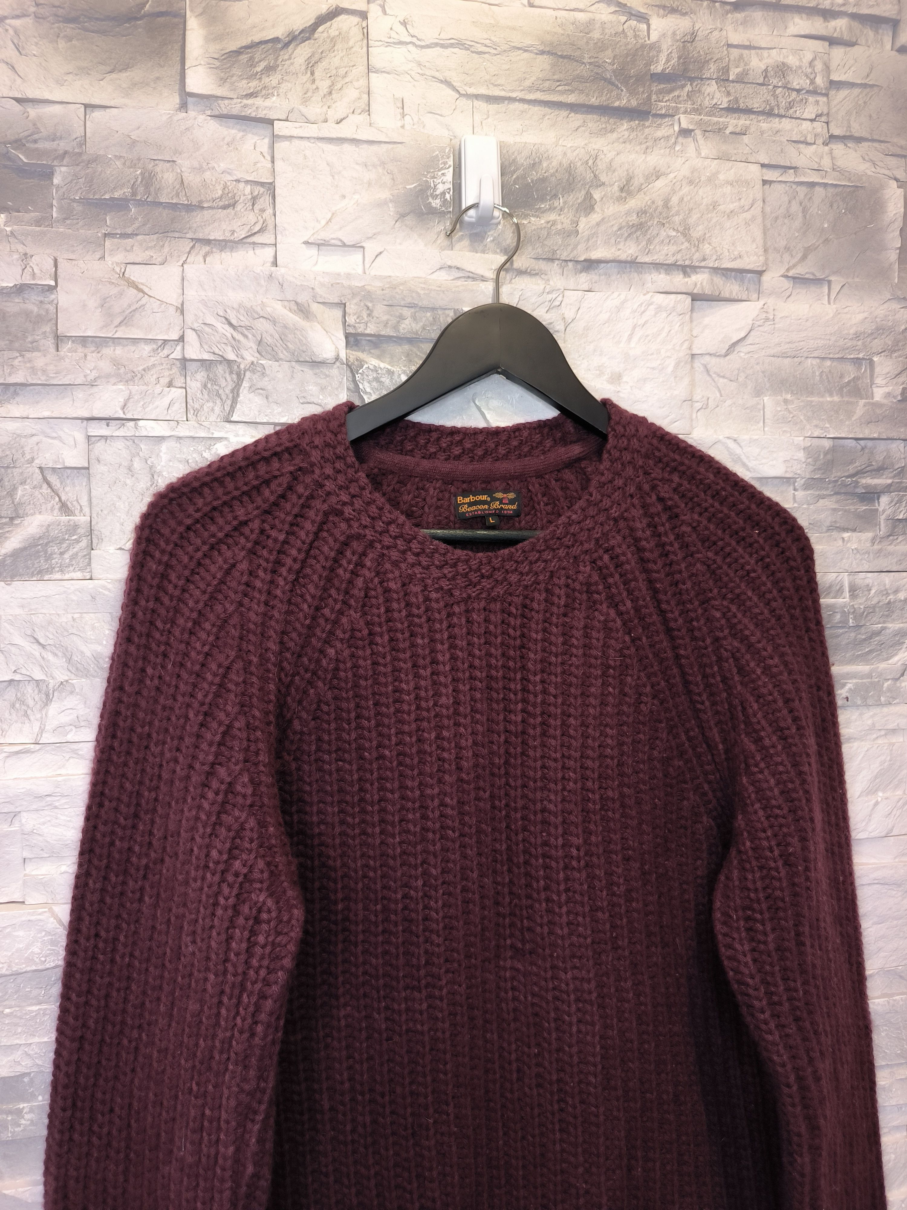 Barbour Barbour Long Knitwear Sweater Logo Wool Size L / US 10 / IT 46 - 2 Thumbnail