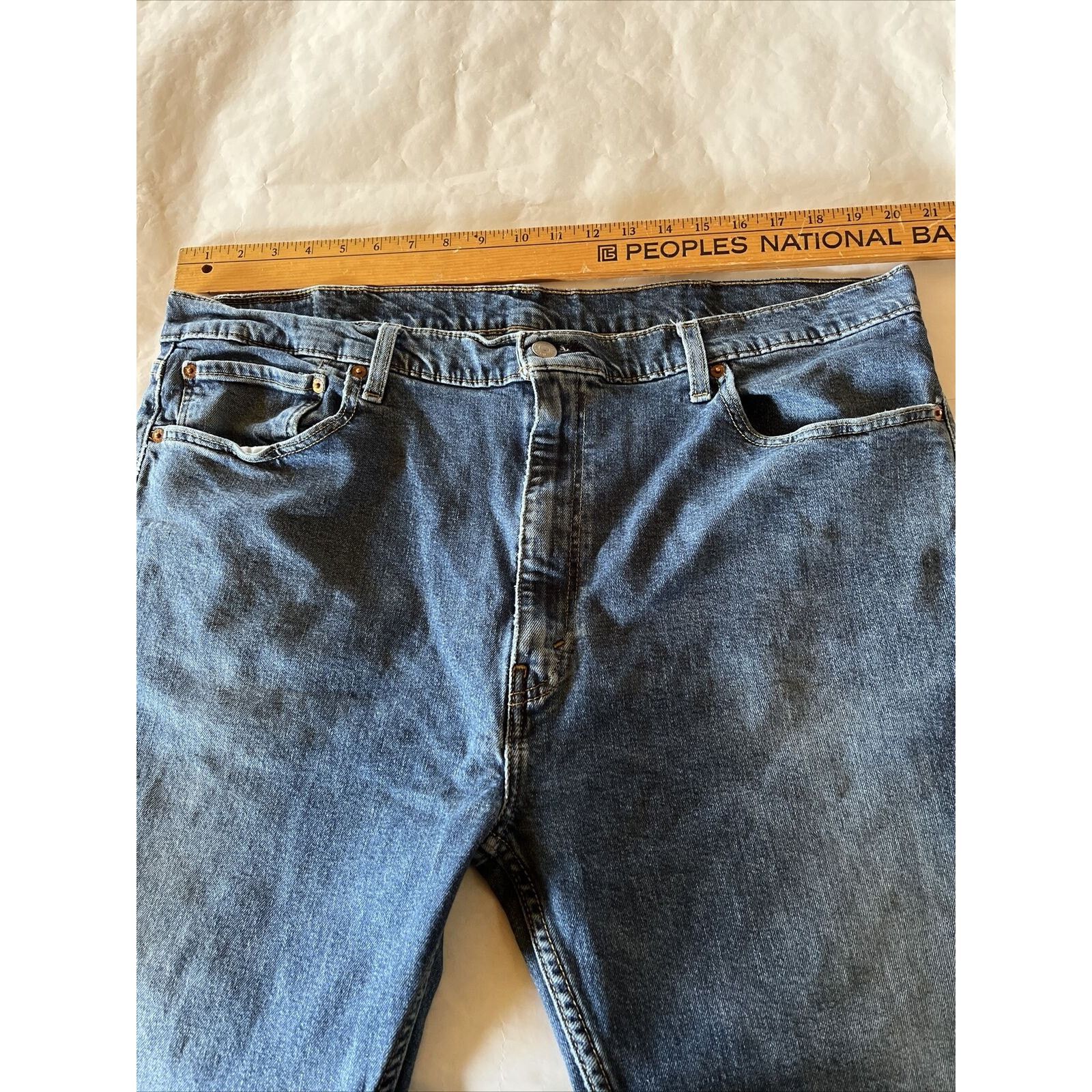 Levi's Levis 505 Jeans Men 42x32 Regular Straight Denim Cotton Blue Size US 40 / EU 56 - 3 Thumbnail