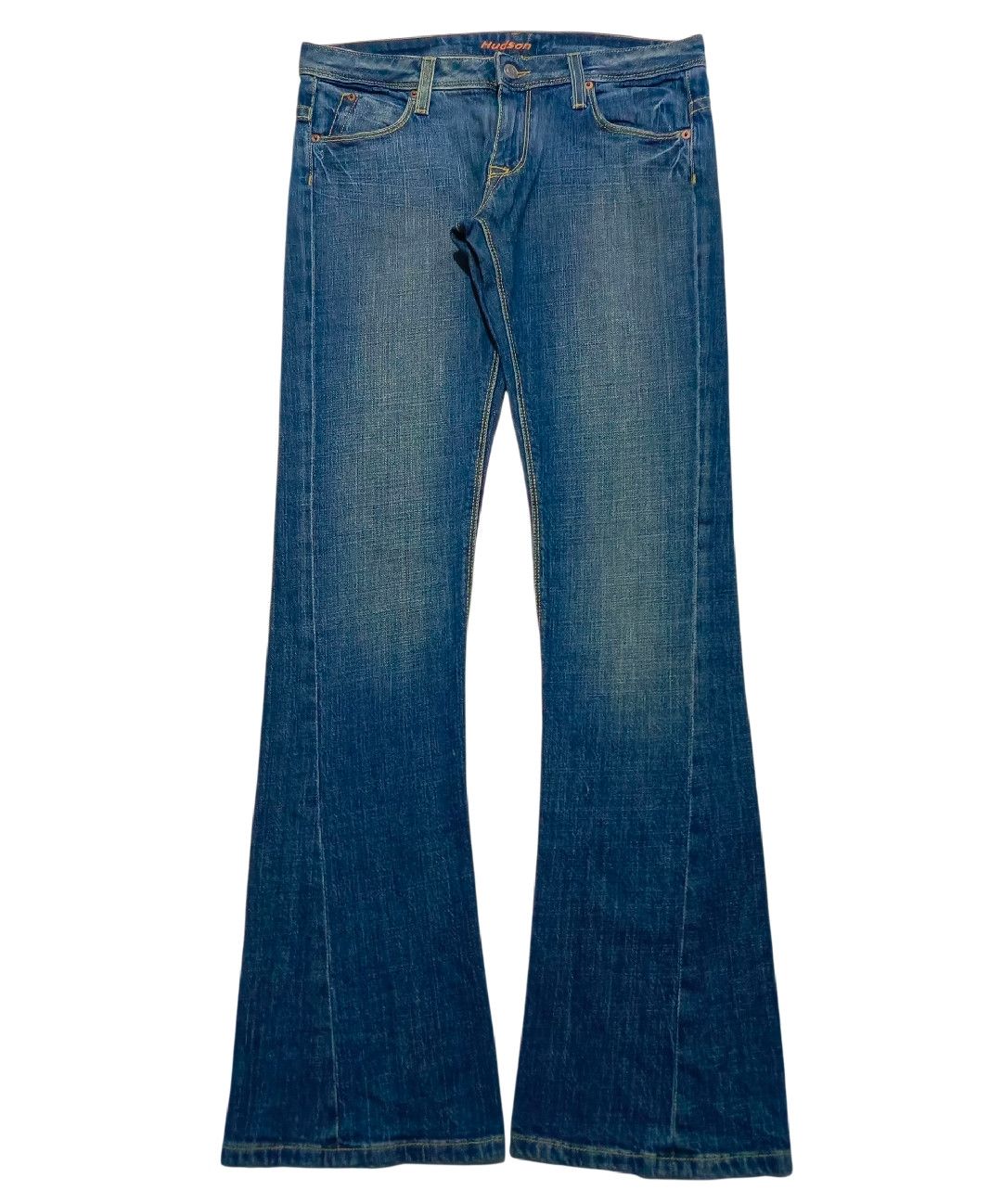 1990's - Asymmetric Flared Low Denim Jeans