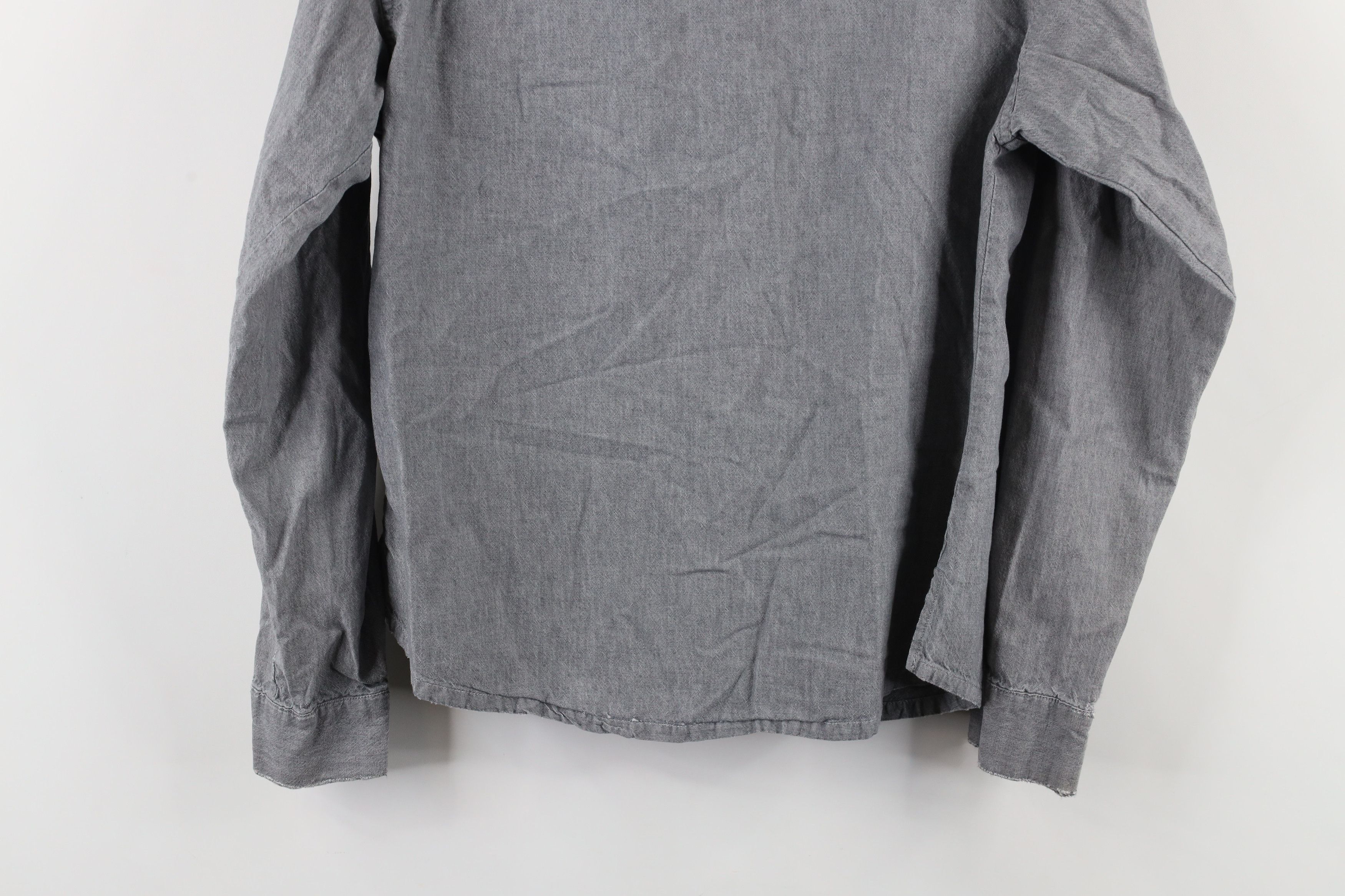 Harley Davidson × Vintage Vintage 90s Harley Davidson Chambray Button Shirt Gray Size S / US 4 / IT 40 - 16 Thumbnail