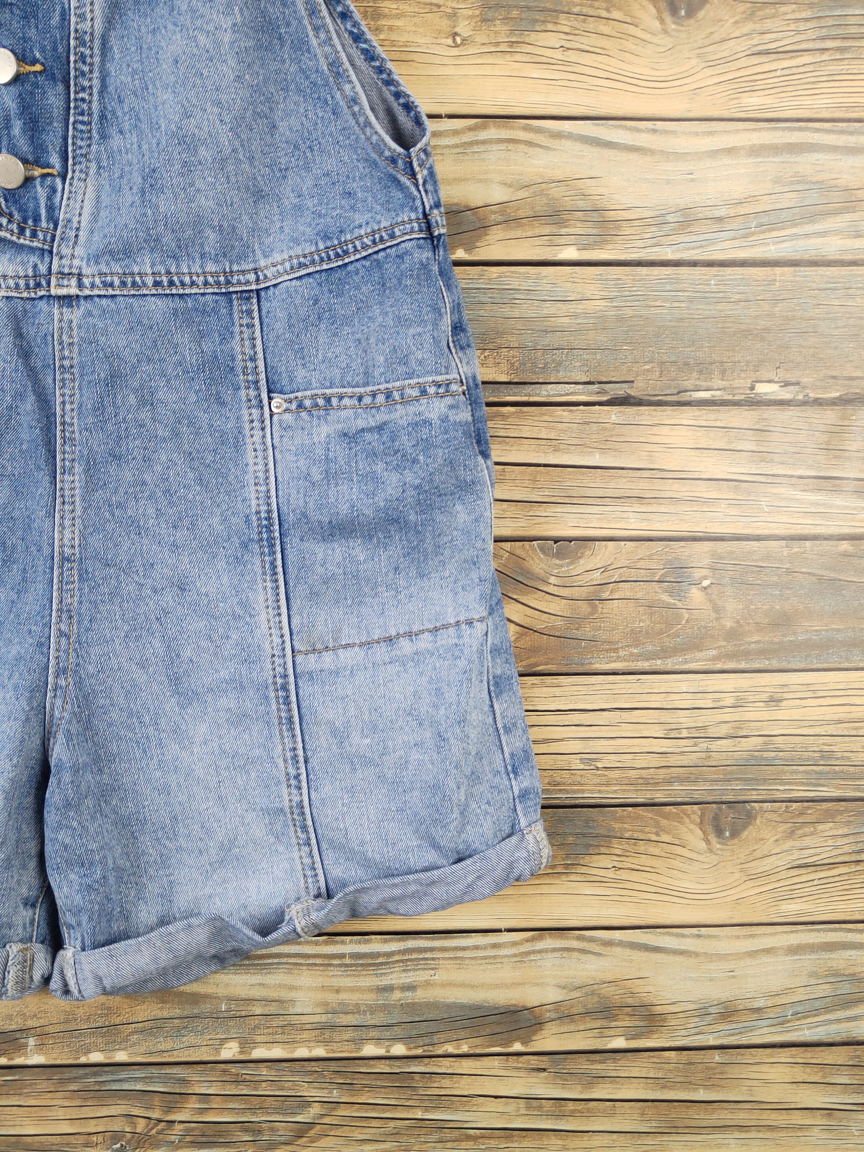 Japanese Brand × Vintage Vintage DY Blue Denim Shortall Jumpsuits Size 33" - 7 Thumbnail