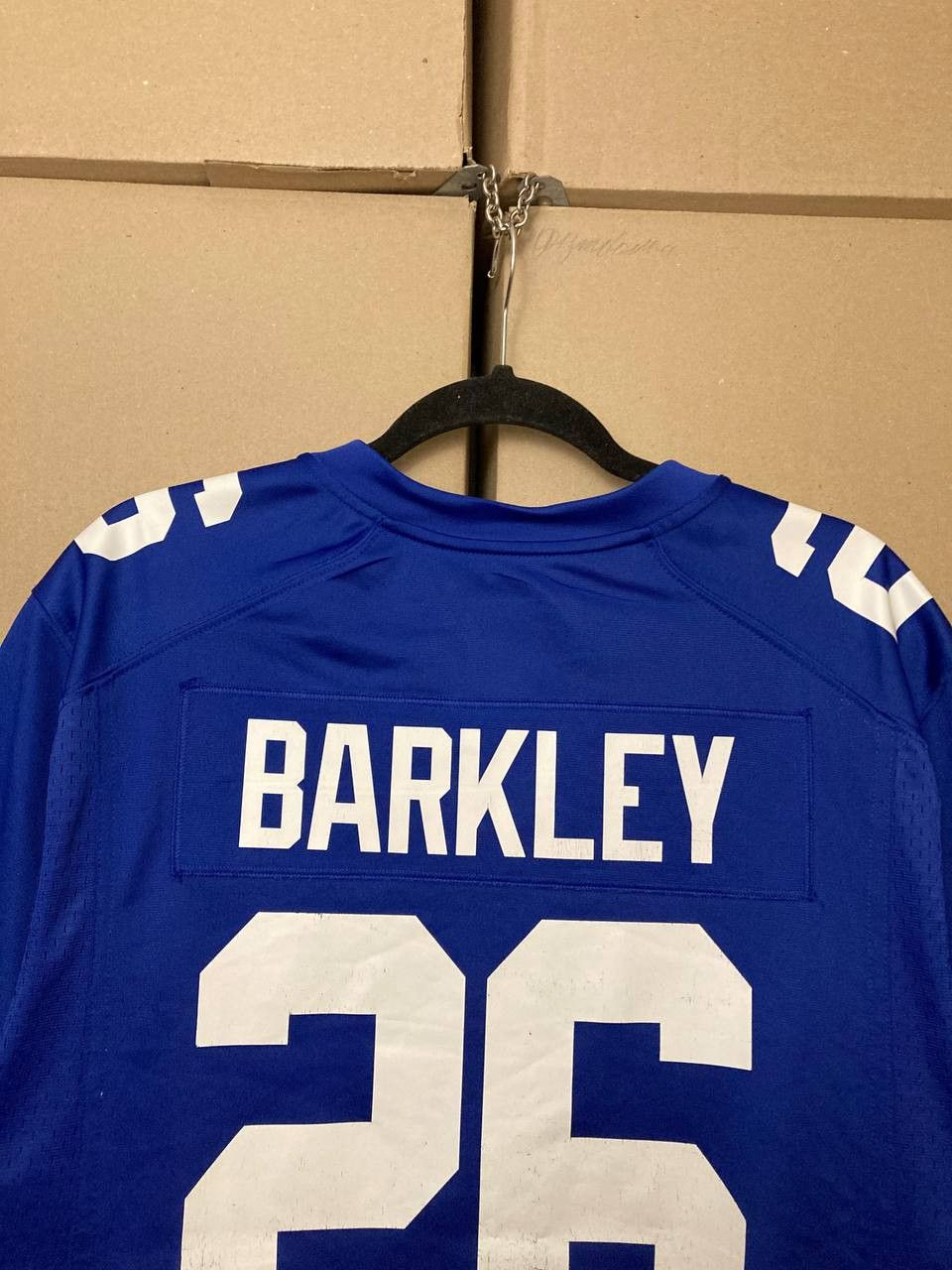 Nike VINTAGE NEW YORK GIANTS BARKLEY #26 NFL FOOTBALL NIKE JERSEY Size US L / EU 52-54 / 3 - 3 Thumbnail