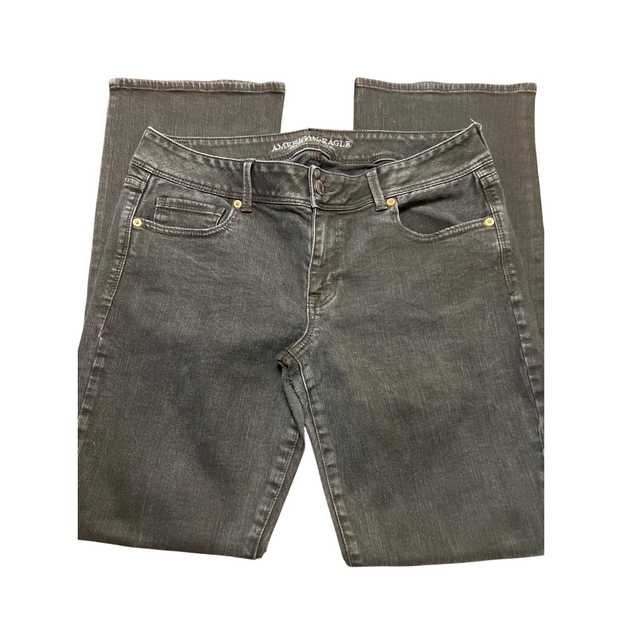 American Eagle Outfitters American Eagle Outfitters Kick Boot Stretch Jeans Black Deni Size 38" / US 16 / IT 52 - 1 Thumbnail